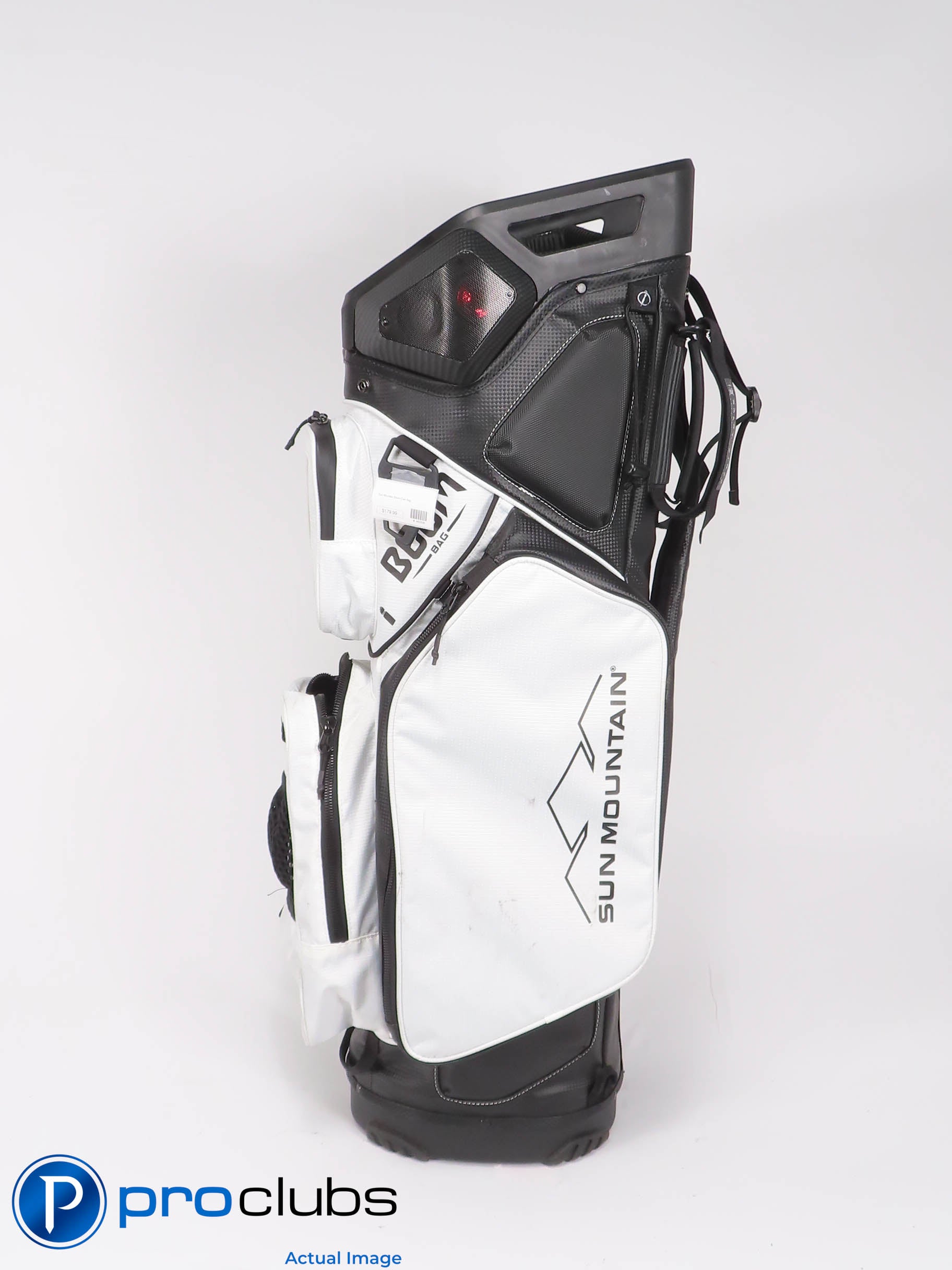 Sun Mountain BOOM BAG w/ Built in Speakers Cart Golf Bag - White/Black 463339