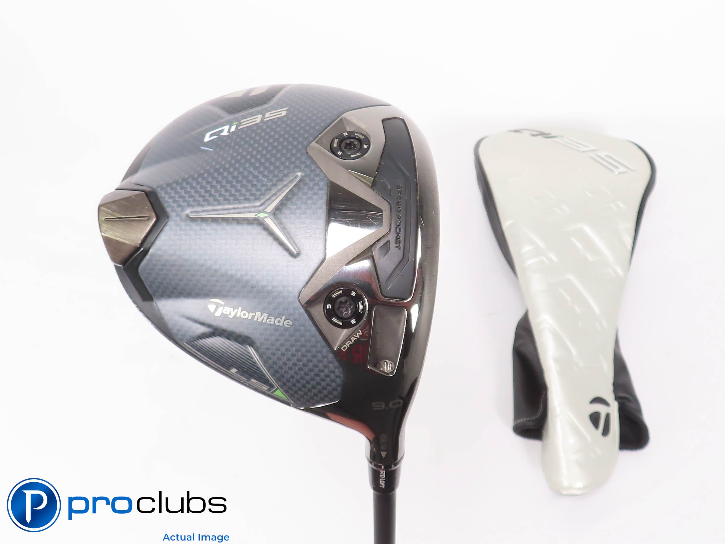 Nice! TaylorMade Qi35 LS 9* Driver w/HC - Kai'li Dark Waves CB Blue Stiff 462899