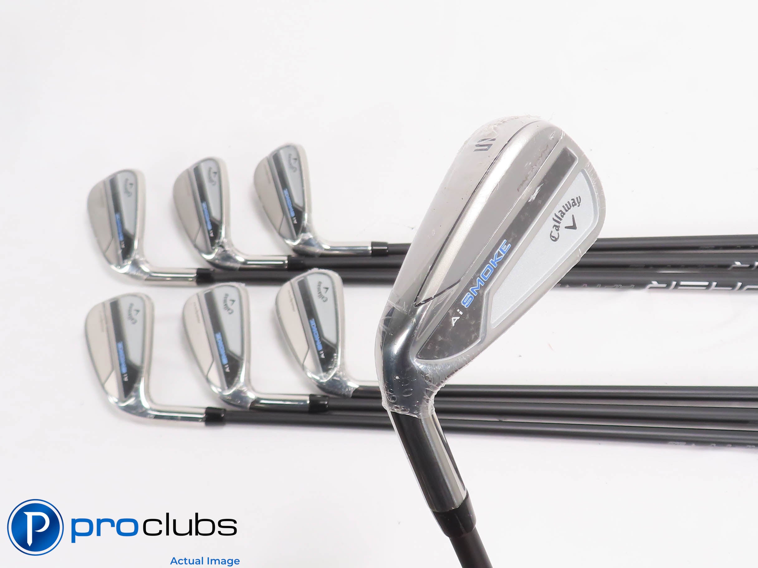 NEW Left Handed Callaway Ai Smoke 5-PW,AW IRON SET - Senior Flex Graphite 463273