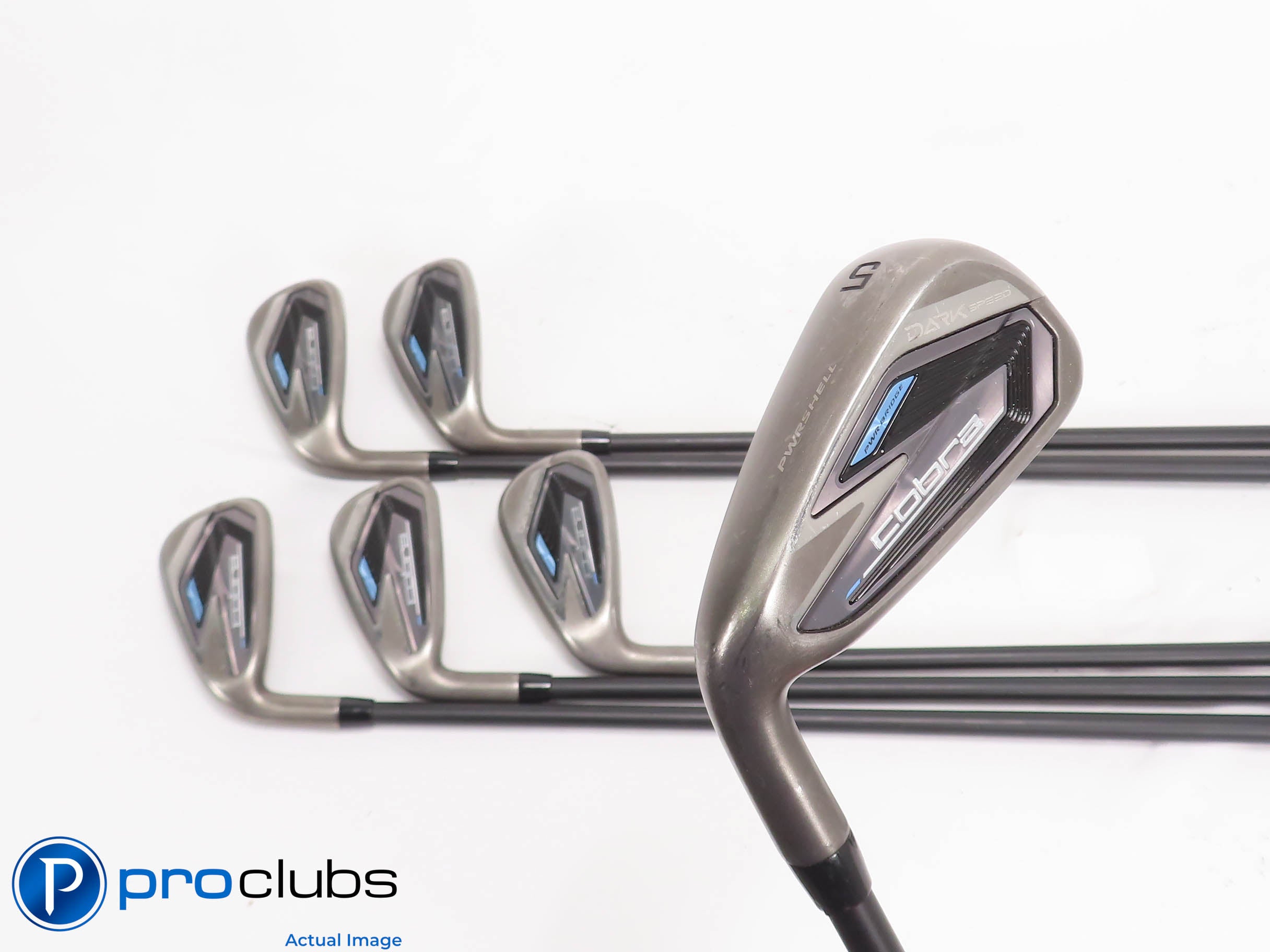 Nice Left Handed Ladies Cobra DARKSPEED 5-PW IRON SET -KBS 55 Ladies Flex 455987