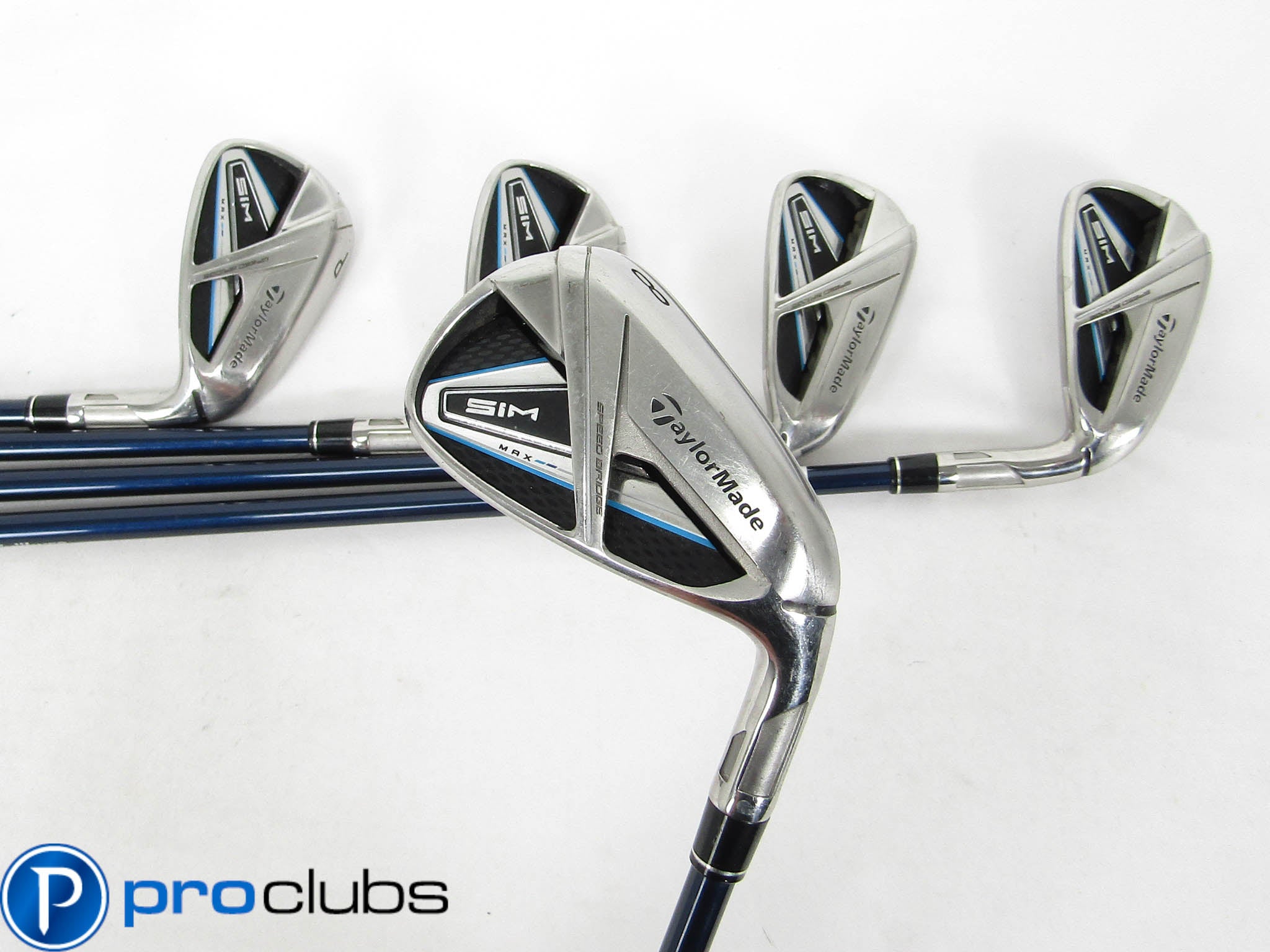 TAYLORMADE SIM MAX IRONS 6-PW GRAPHITE FUJIKURA VENTUS BLUE 6 REGULAR #454371