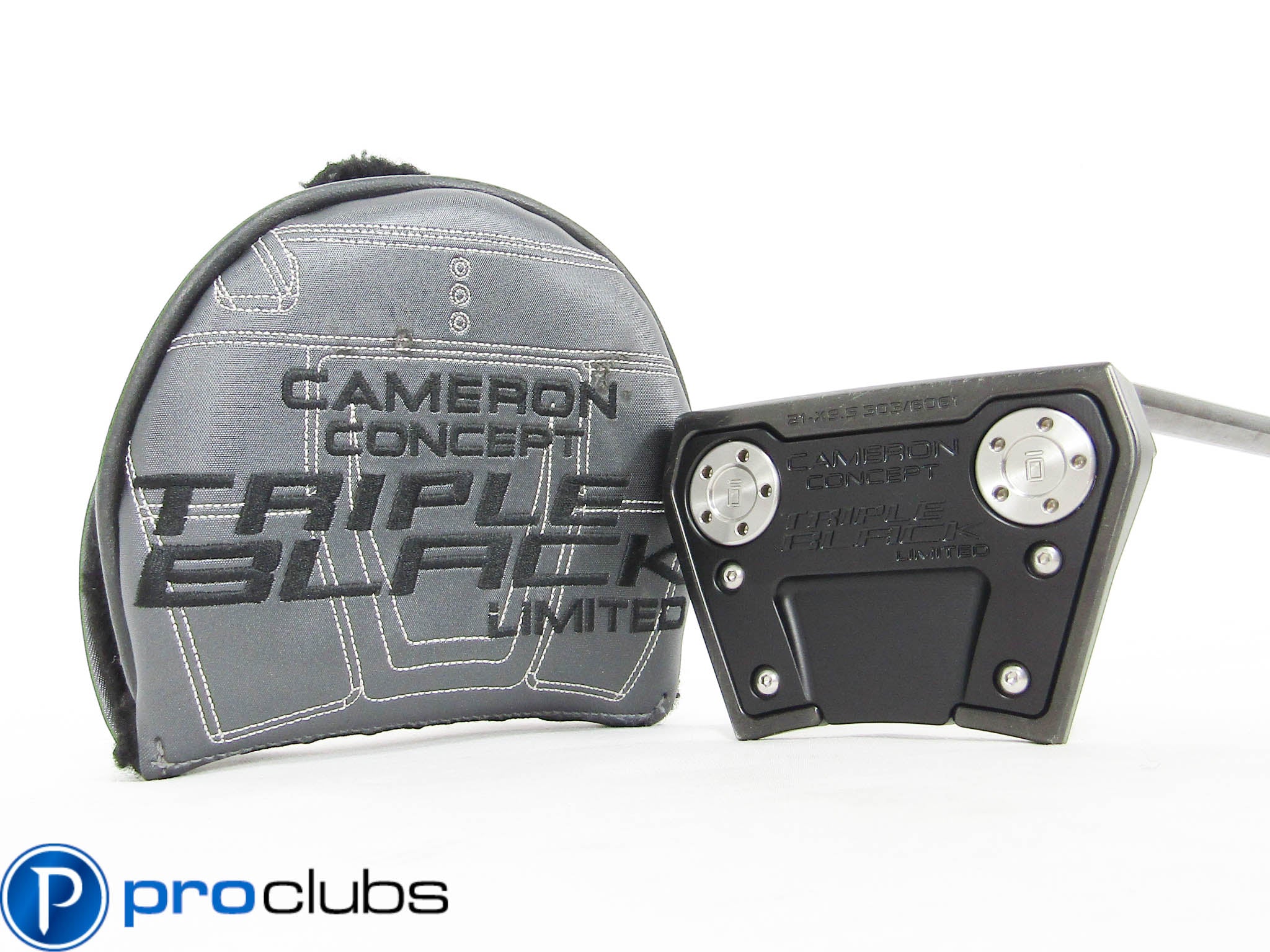 SCOTTY CAMERON TRIPLE BLACK LIMITED FUTURA X9.5 PUTTER 35" w/HEADCOVER #453295