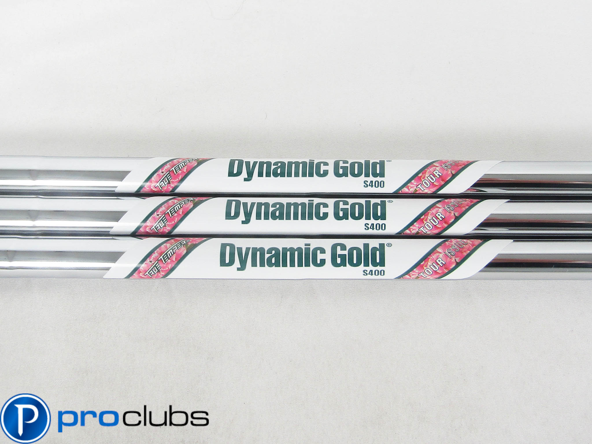 3PC NEW DYNAMIC GOLD TOUR ISSUE "AZALEA MASTERS" S400 STIFF FLEX WEDGE SHAFTS