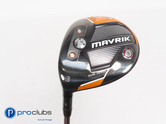 Nice! Left Handed Callaway Mavrik SUB ZERO 15* 3 Wood - Diamana BF70 TX Flex