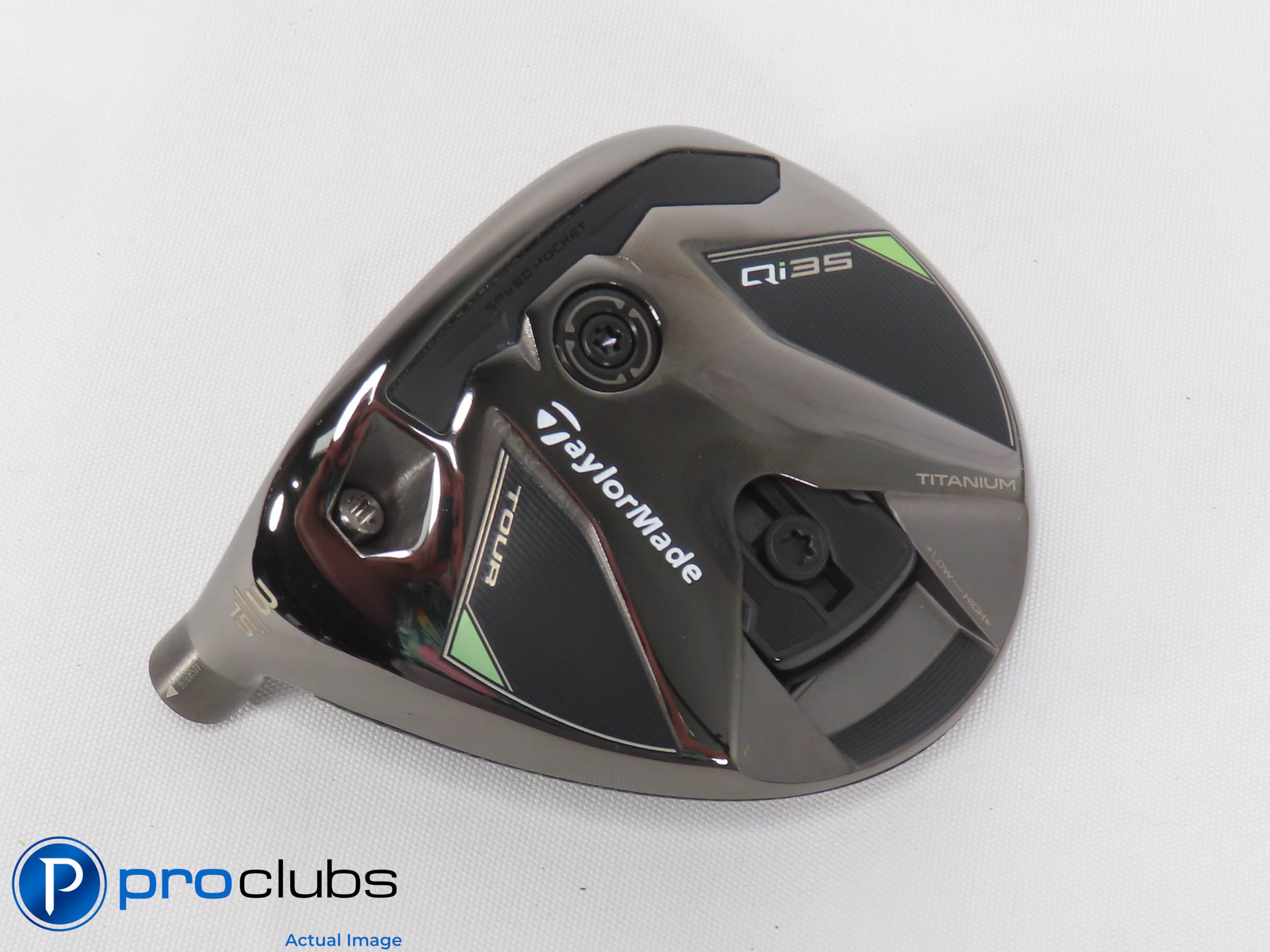 Mint! Left Handed TaylorMade Qi35 Tour 15* 3 Wood - Head Only - L/H - 470926