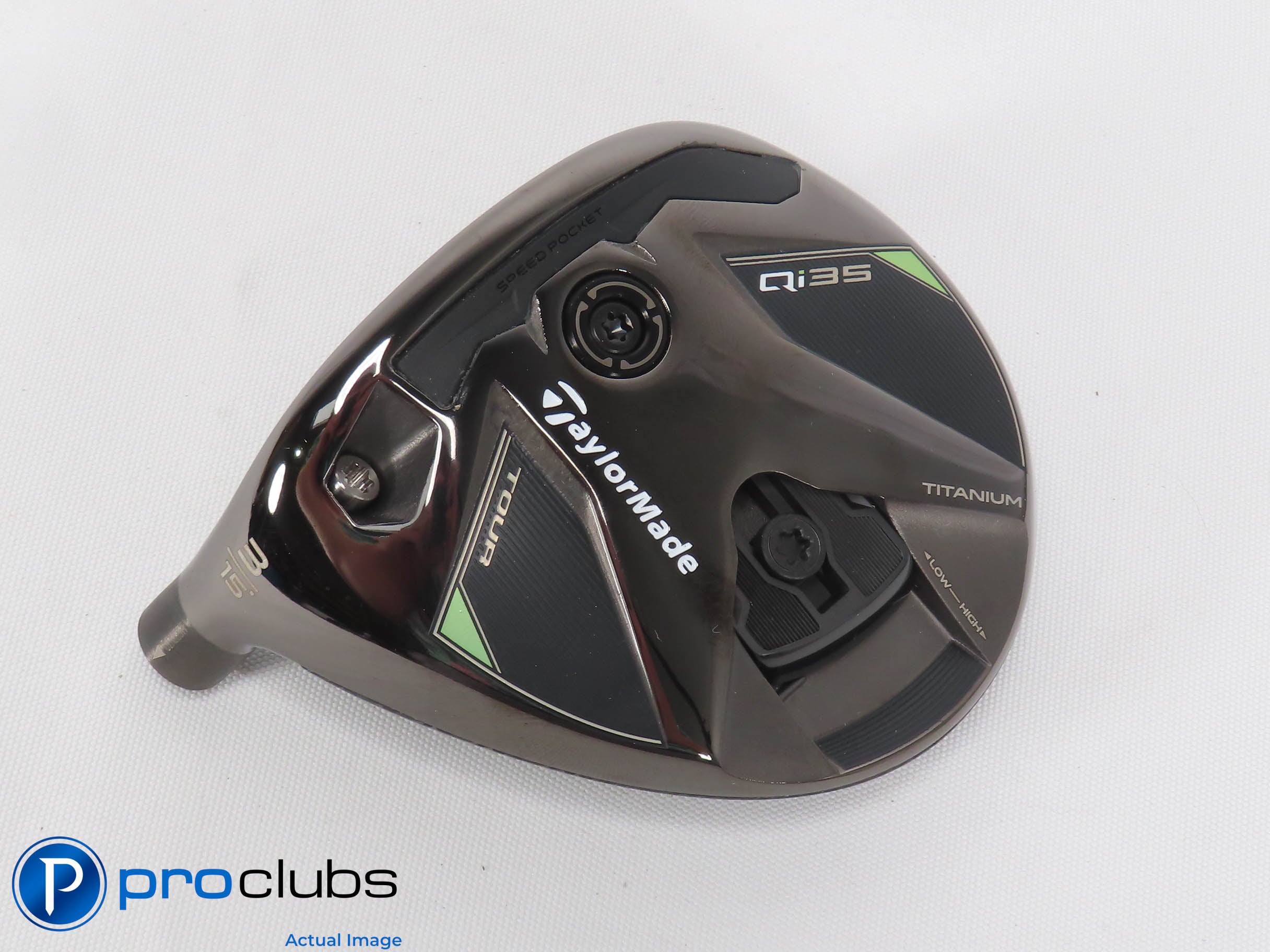Mint! Left Handed TaylorMade Qi35 Tour 15* 3 Wood - Head Only - L/H - 470969