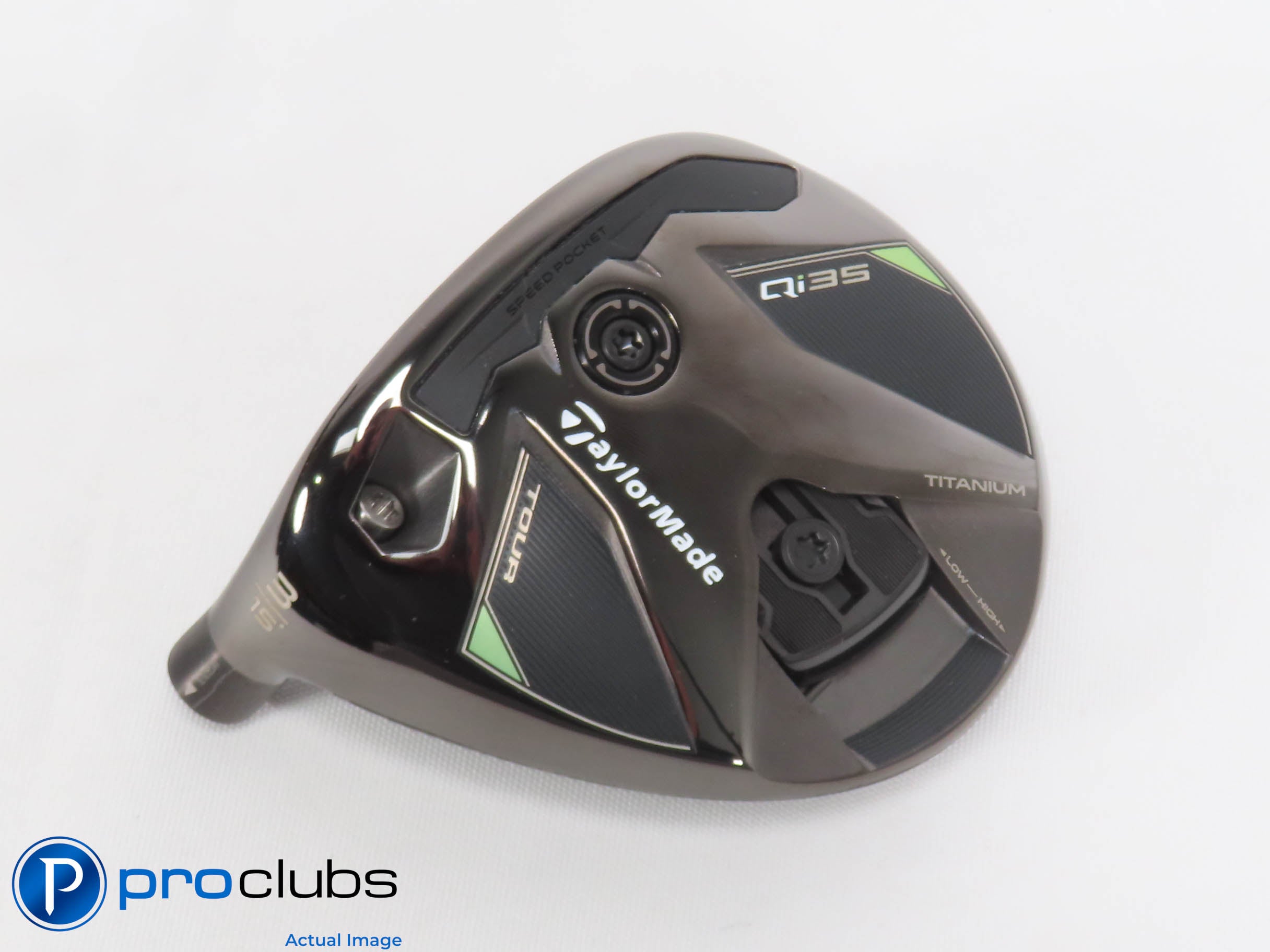 Mint! Left Handed TaylorMade Qi35 Tour 15* 3 Wood - Head Only - L/H - 471201