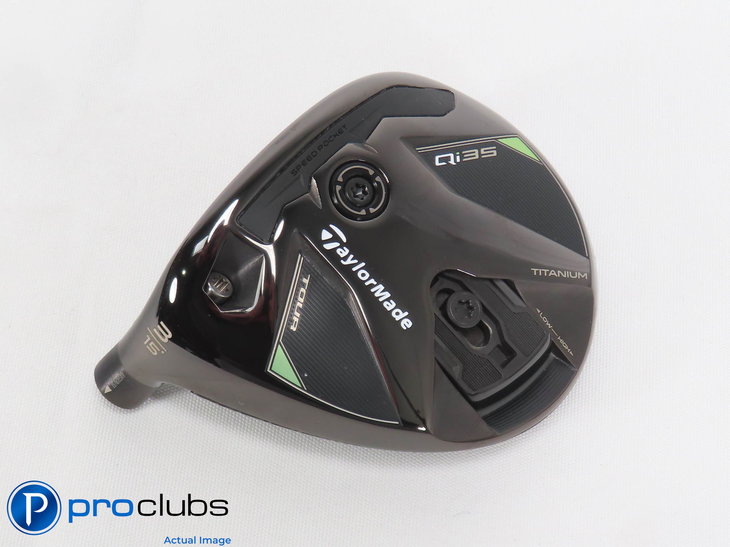 Mint! Left Handed TaylorMade Qi35 Tour 15* 3 Wood - Head Only - L/H - 471439