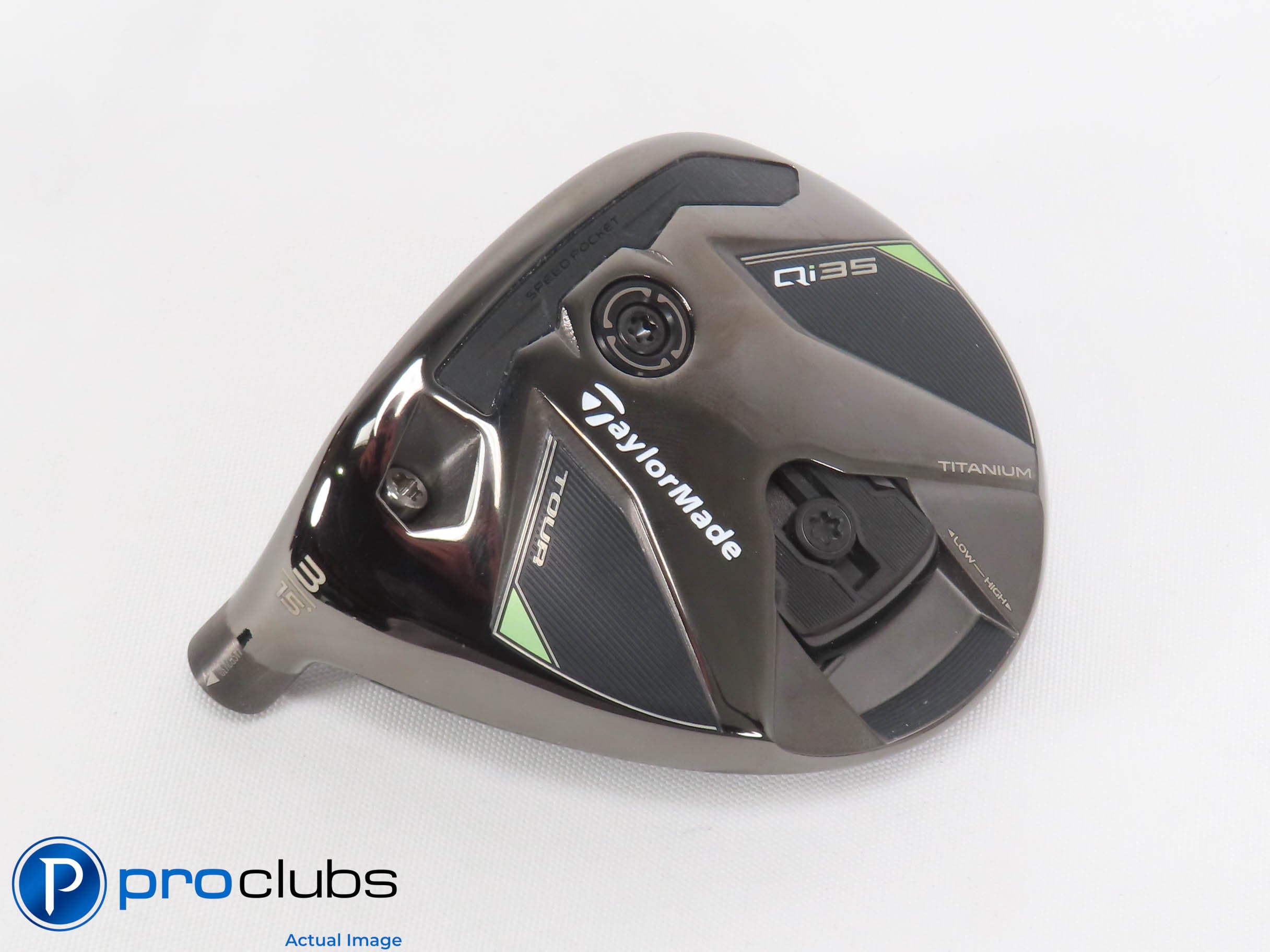 Mint! Left Handed TaylorMade Qi35 Tour 15* 3 Wood - Head Only - L/H - 471313