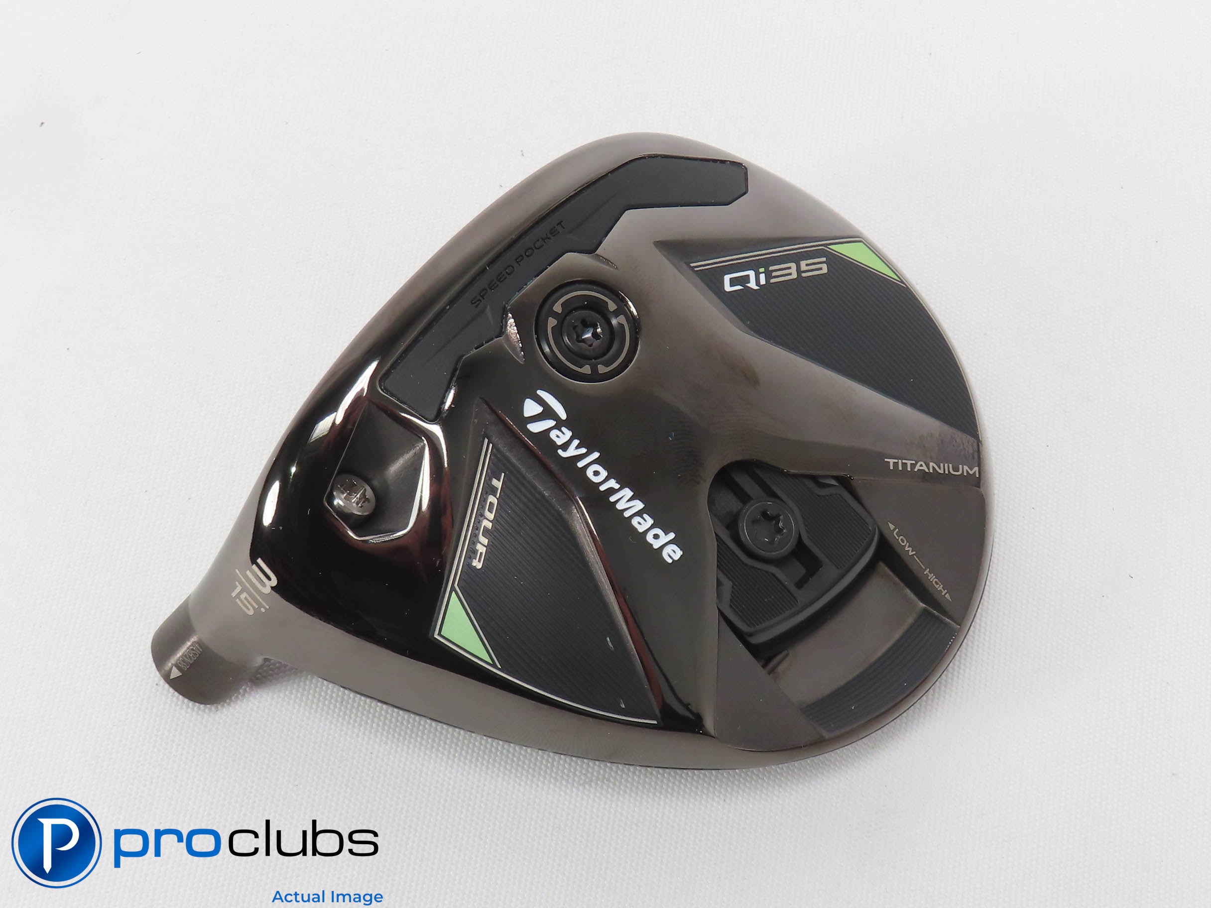 Mint! Left Handed TaylorMade Qi35 Tour 15* 3 Wood - Head Only - L/H - 471874