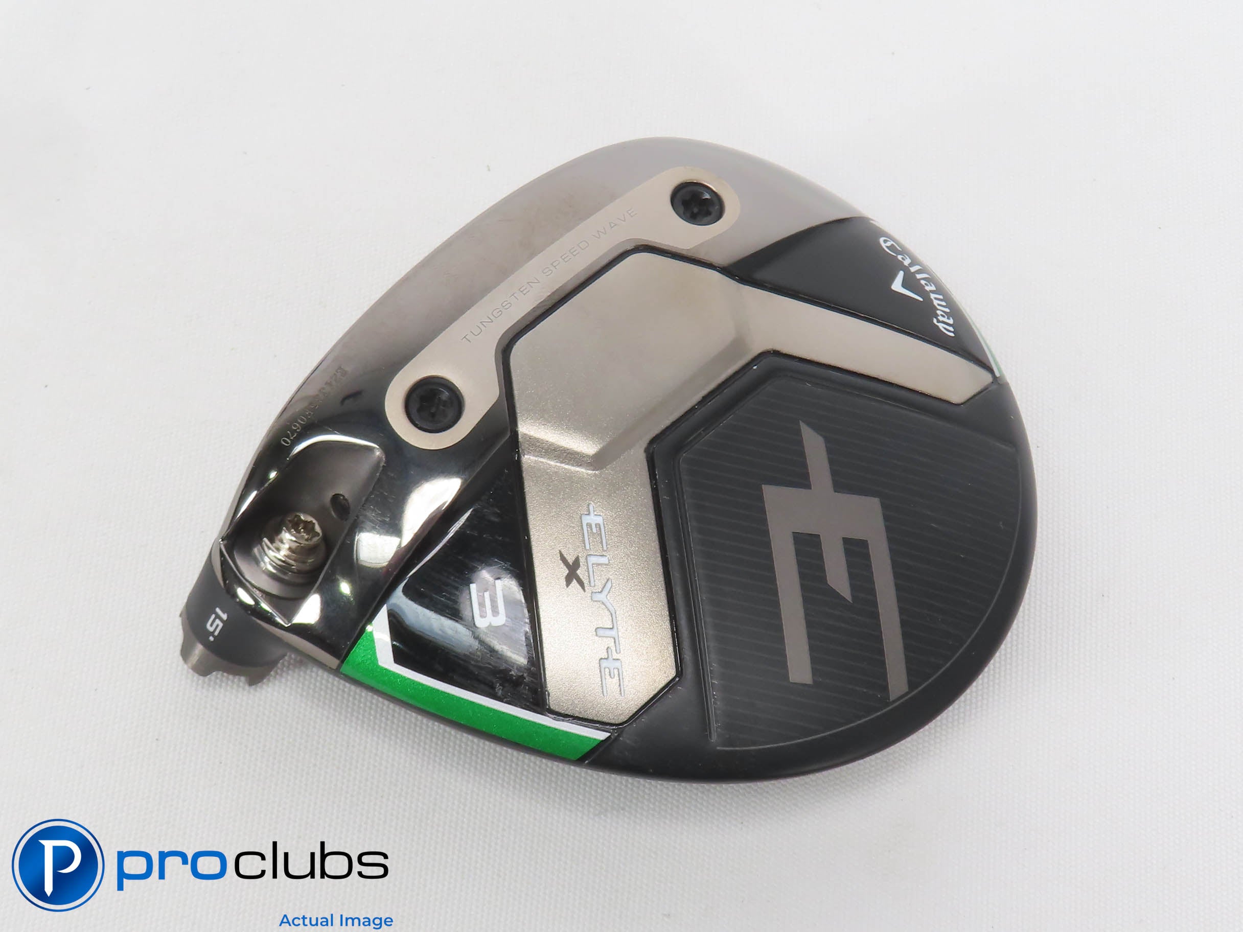 Excellent! Left Handed Callaway ELYTE X 15* 3 Wood - Head Only - L/H - 471544