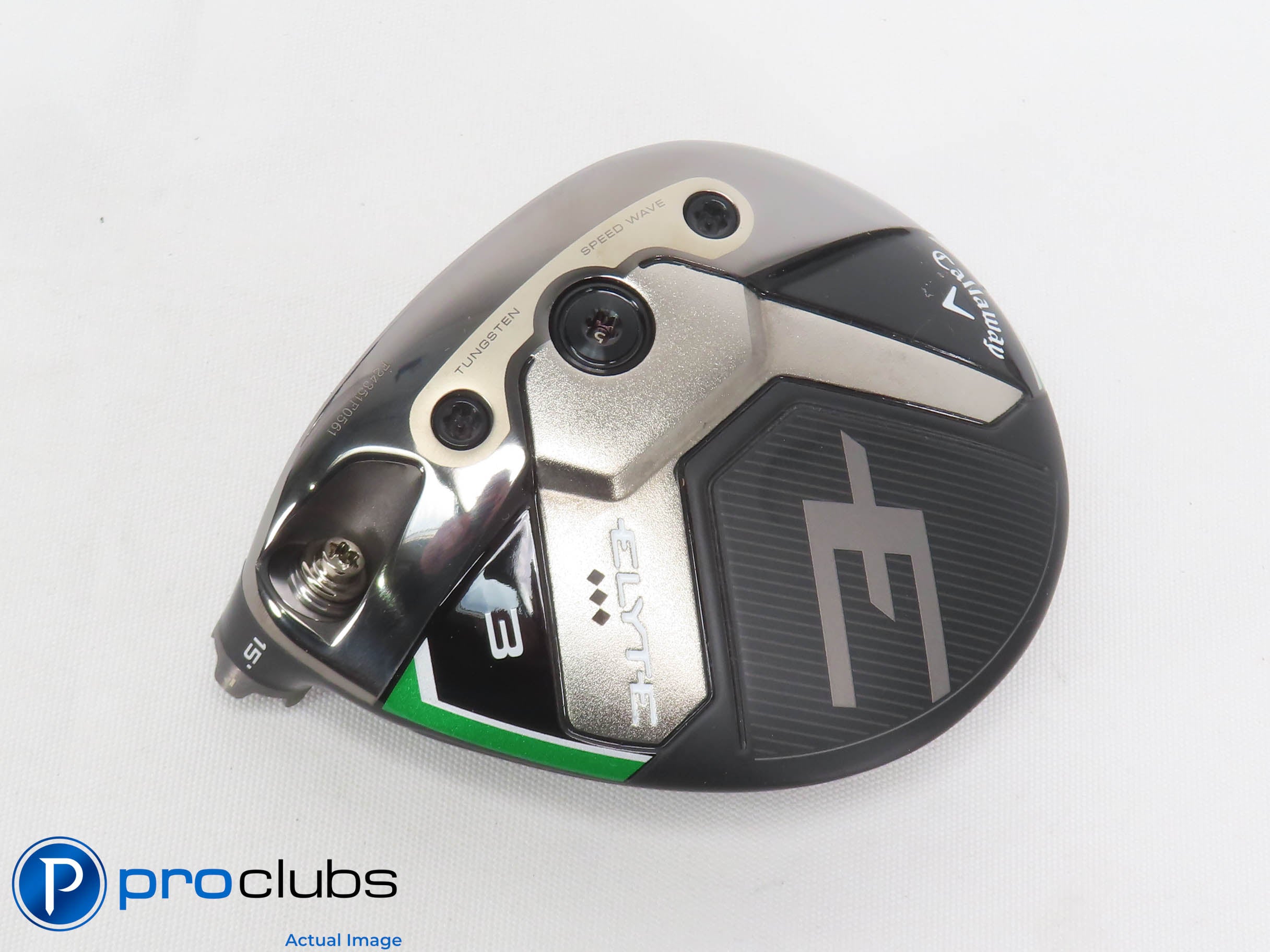 Mint! Left Handed Callaway ELYTE Triple Diamond 15* 3 Wood - Head Only - 471547