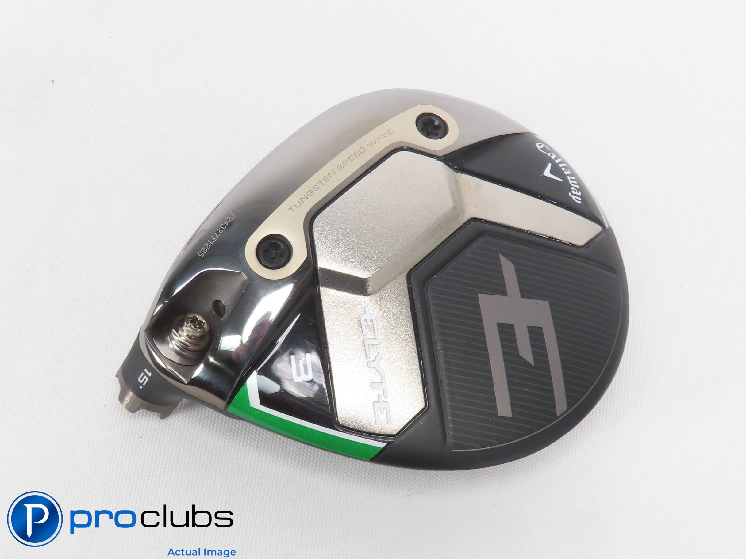 Excellent! Left Handed Callaway ELYTE 15* 3 Wood - Head Only - L/H - 471546