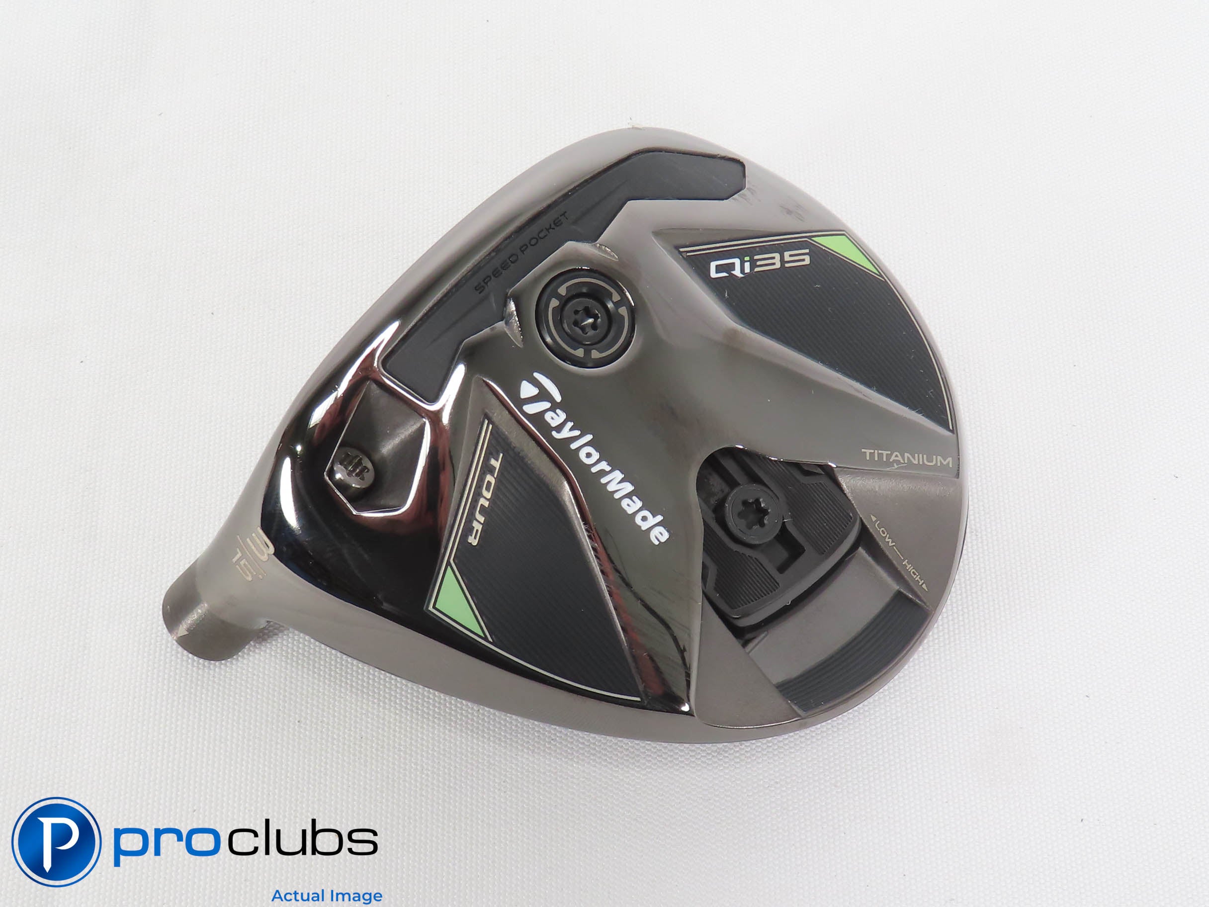 Nice Left Handed TaylorMade Qi35 Tour 15* 3 Wood HEAD ONLY 471826