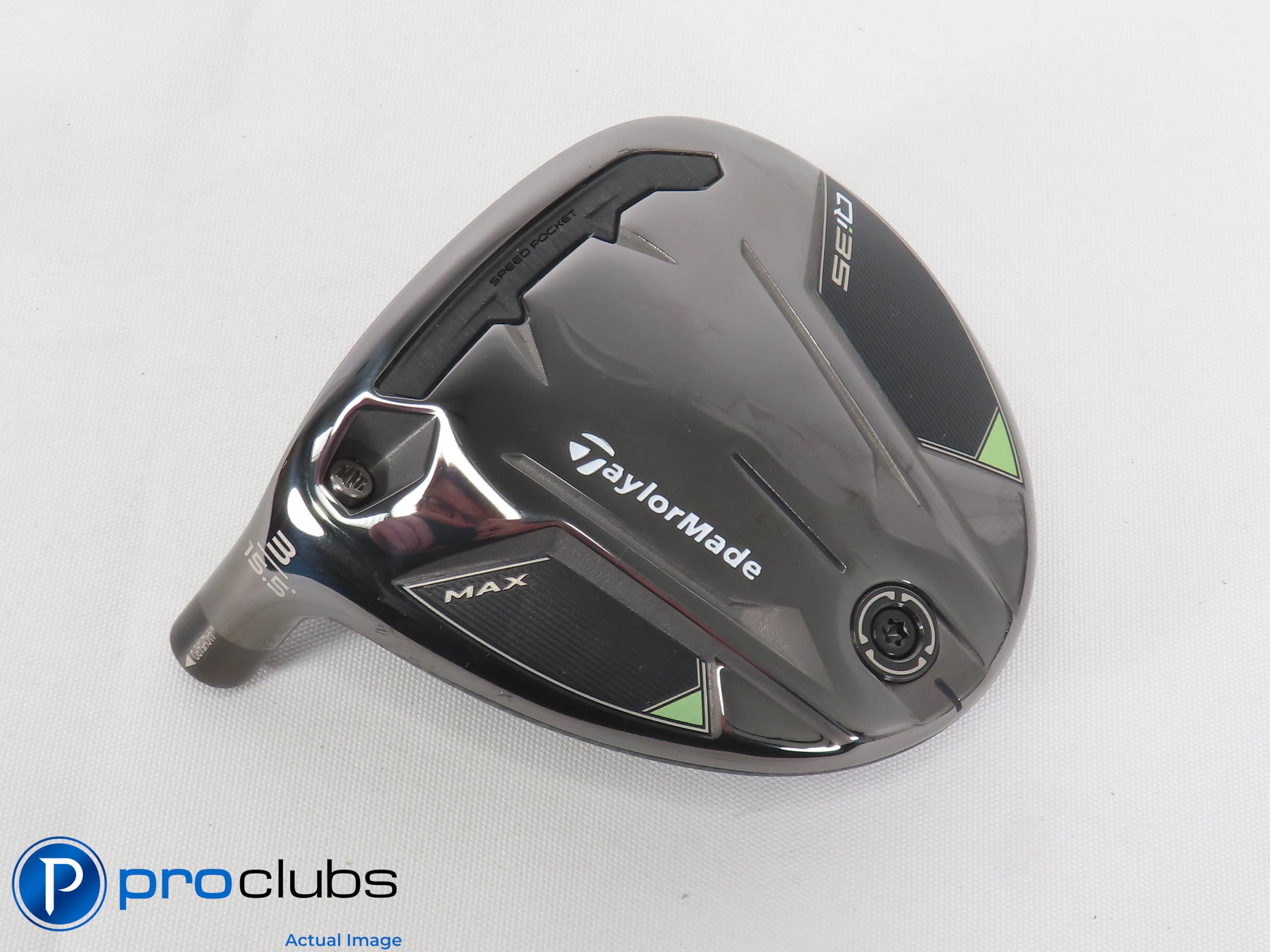 Nice Left Handed TaylorMade Qi35 MAX 15.5* 3 Wood HEAD ONLY 471531