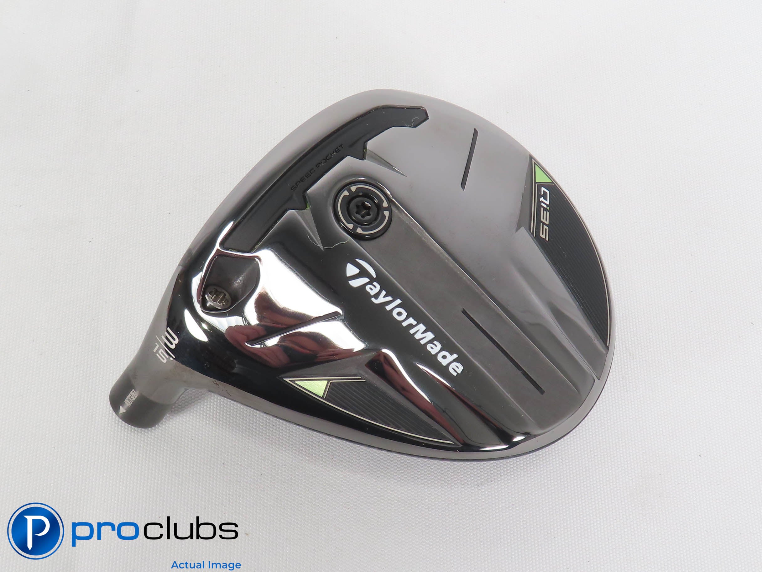 Nice Left Handed TaylorMade Qi35 15* 3 Wood HEAD ONLY 471530