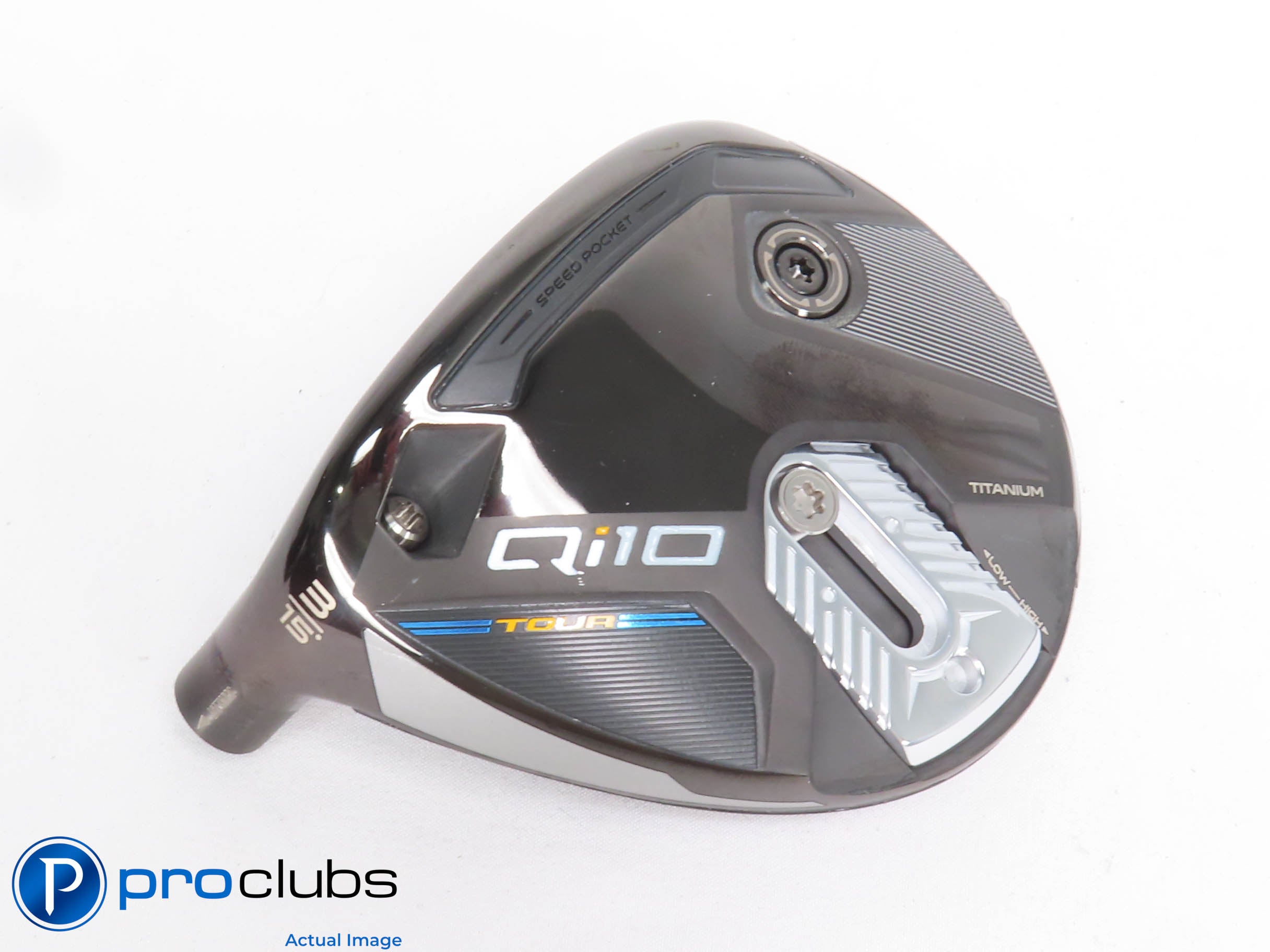 Excellent! Left Handed TaylorMade Qi10 Tour 15* 3 Wood - Head Only - 429367