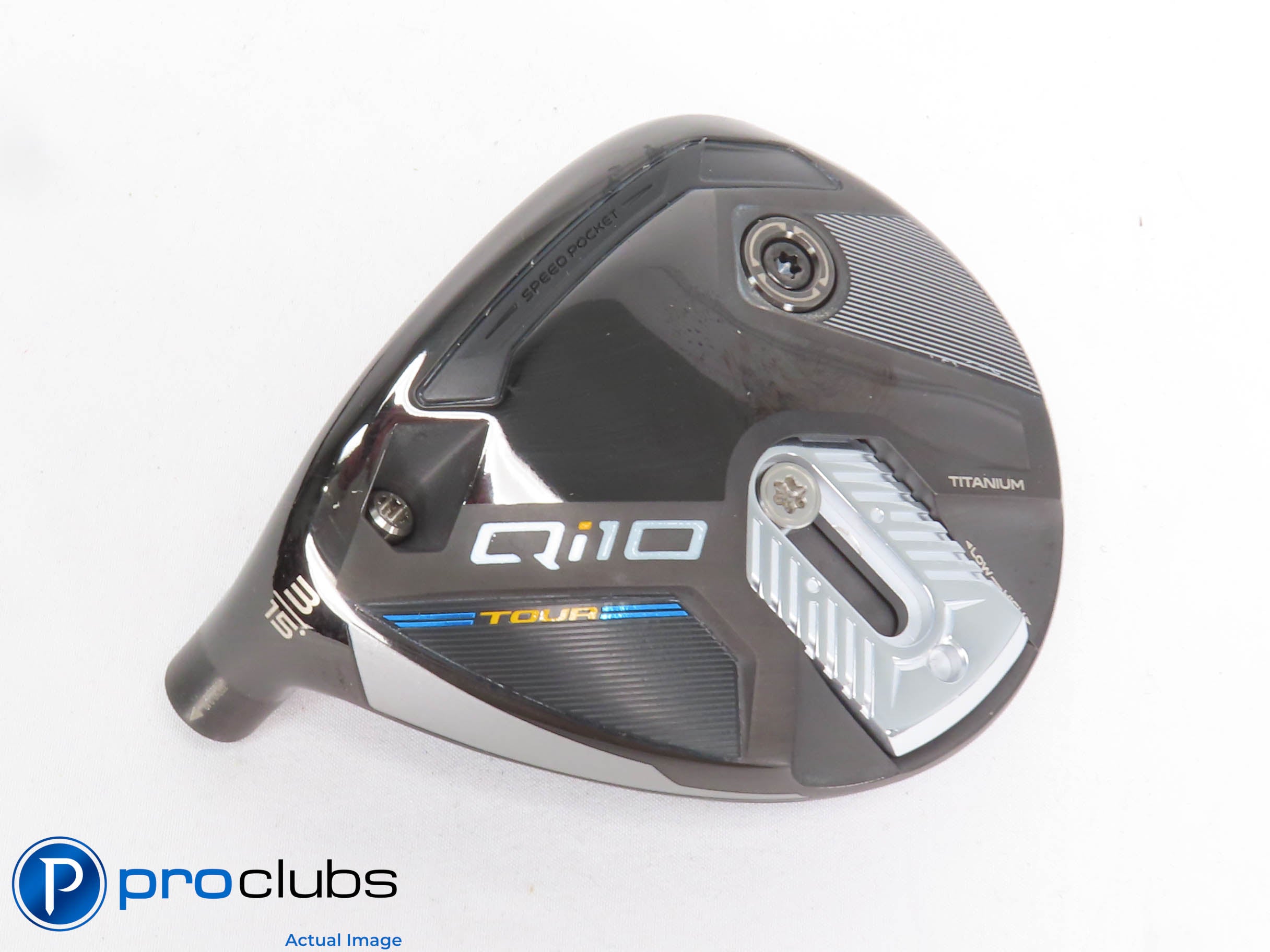 Excellent! Left Handed TaylorMade Qi10 Tour 15* 3 Wood - Head Only - 429371