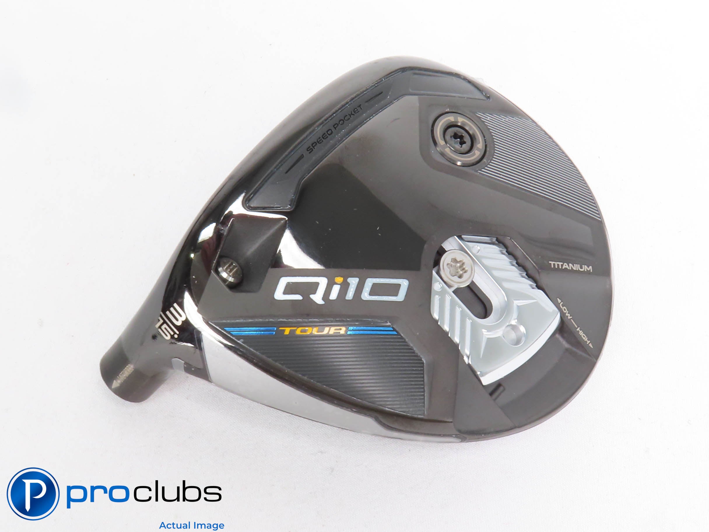 Excellent! Left Handed TaylorMade Qi10 Tour 15* 3 Wood - Head Only - 429373