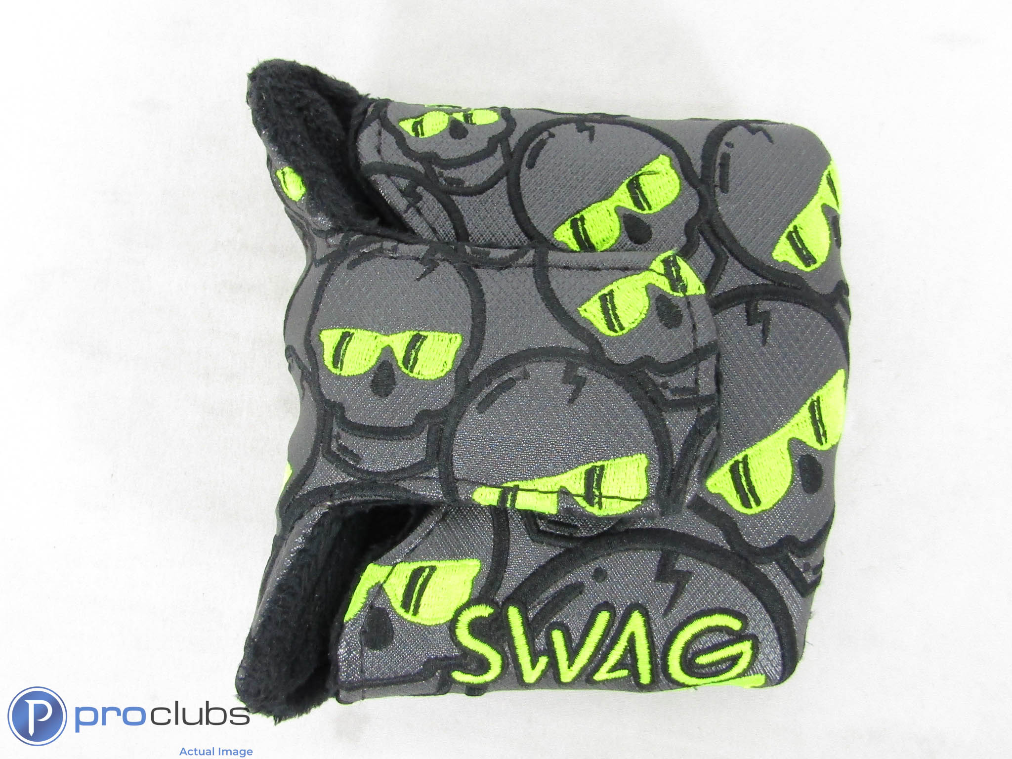 Rare! SWAG Stacked Skull Lime Mallet Headcover - 472294