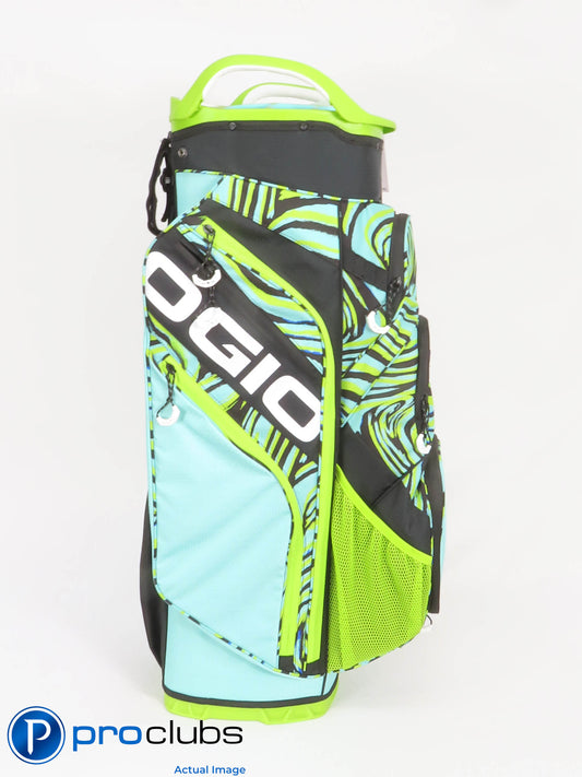 New! OGIO WOODE 15-Way "Tiger Swirl" Cart Bag w/ Rain Hood - 429705