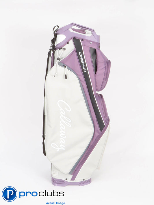 New Ladies Callaway ORG14M 14-Way Violet Haze/Silver Cart Bag w/Rain Hood 429703