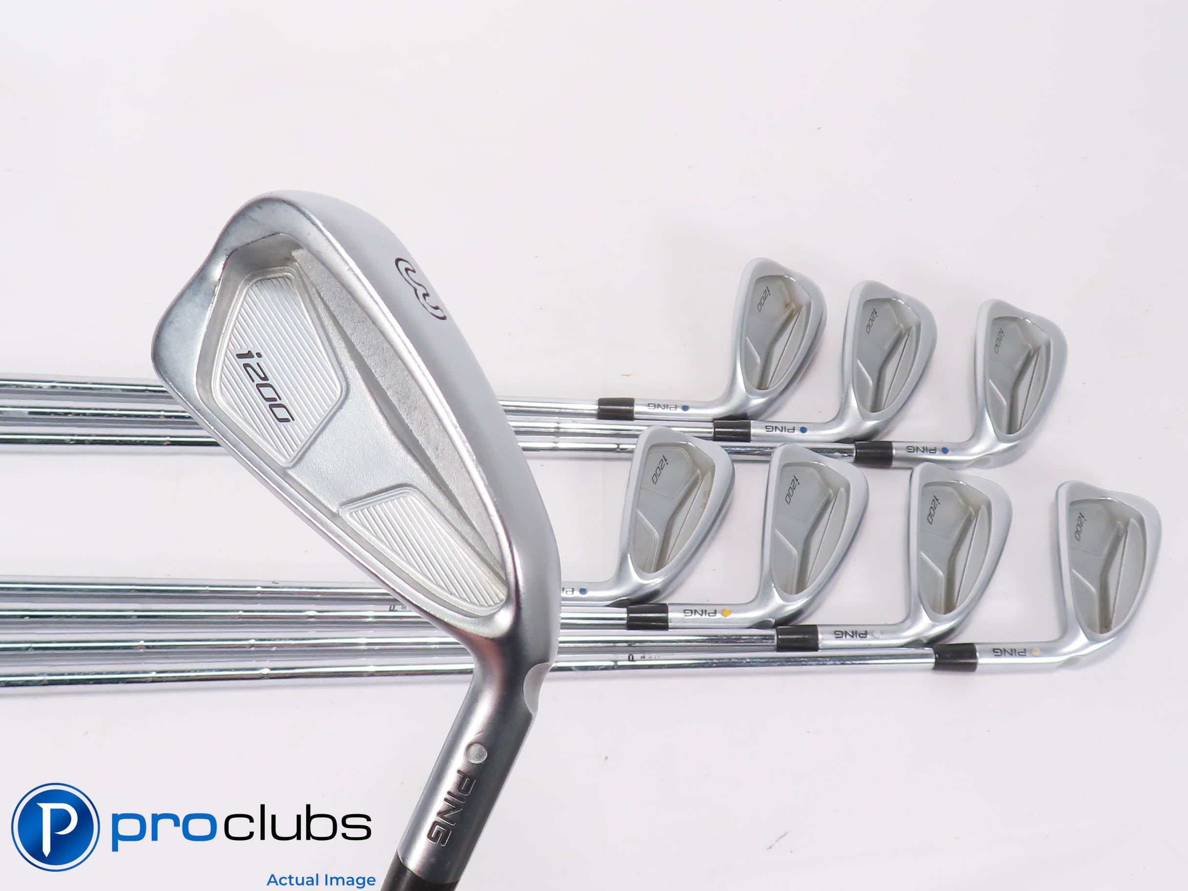 Ping i200 3-PW IRON SET Yellow/Blue Dot - ZZ65 Stiff Flex Steel +1/2" 470533