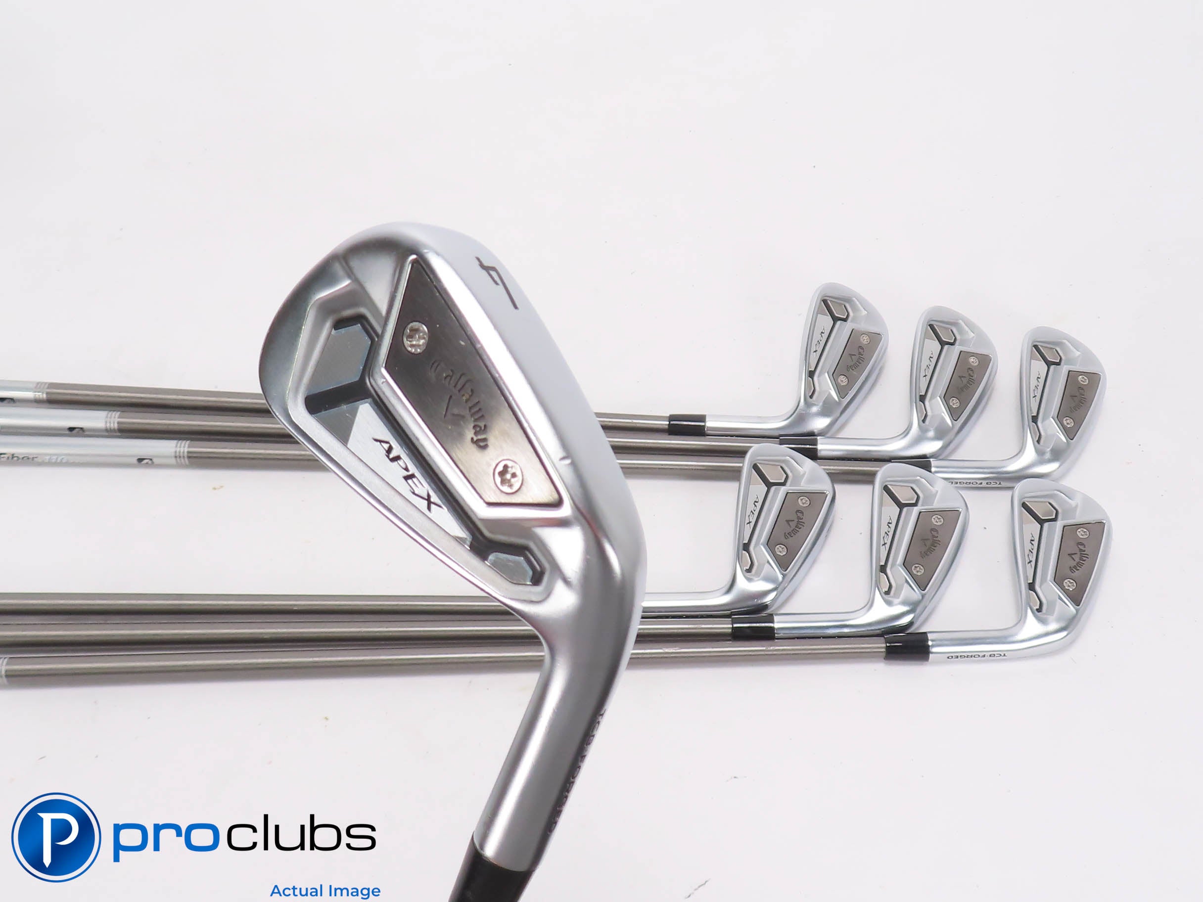 Callaway 21 APEX TCB IRONS 4-PW Aerotech Steelfiber 110 Stiff Flex +1/2" 470800
