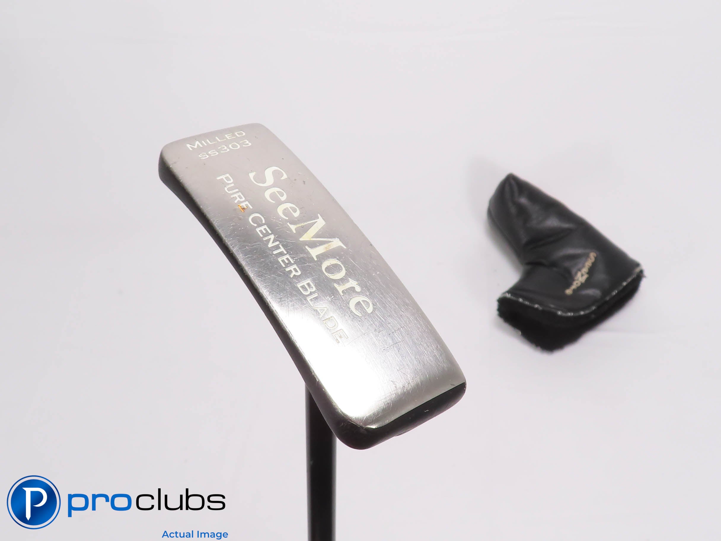 SeeMore Milled ss303 Pure Center Blade 32.5" Putter w/Cover - 469725