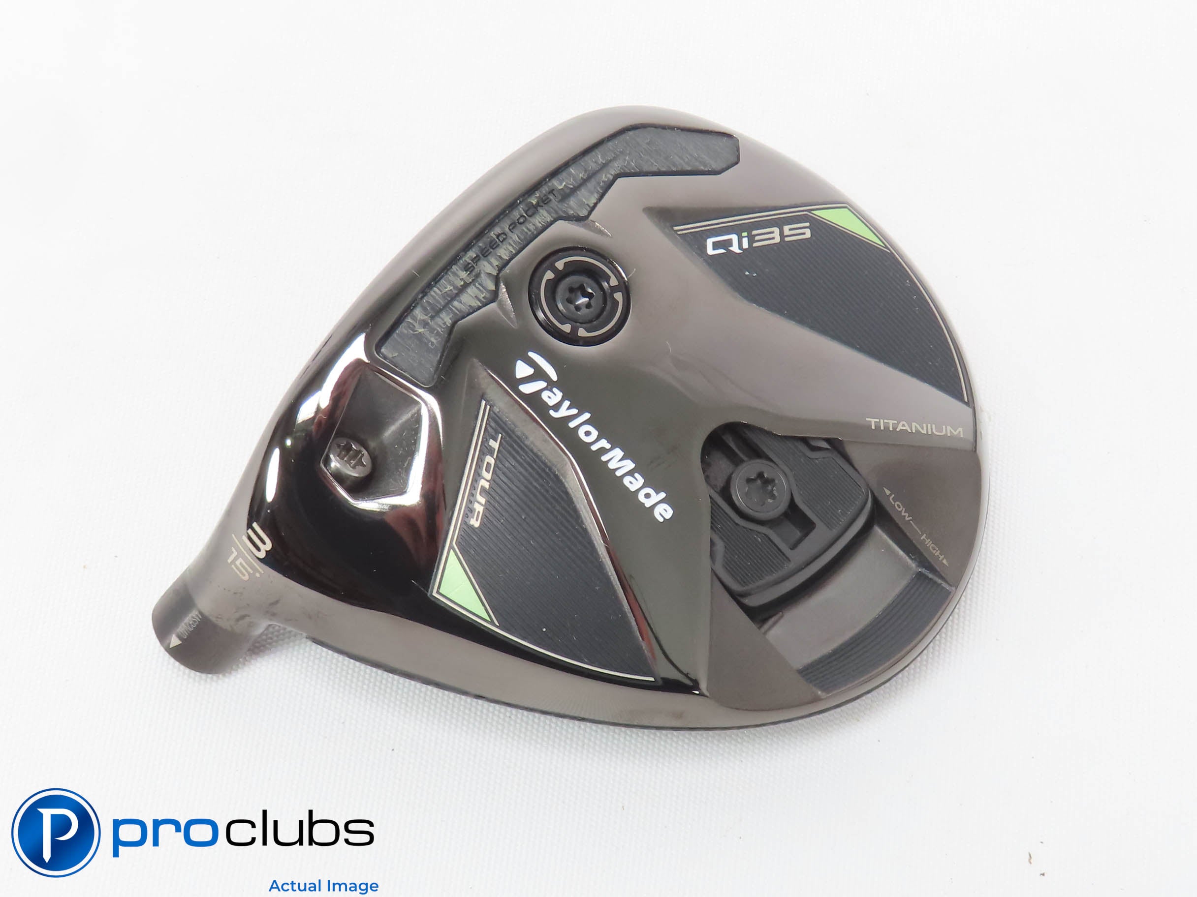 Mint! Left Handed TaylorMade Qi35 Tour 15* 3 Wood - Head Only - L/H - 472763