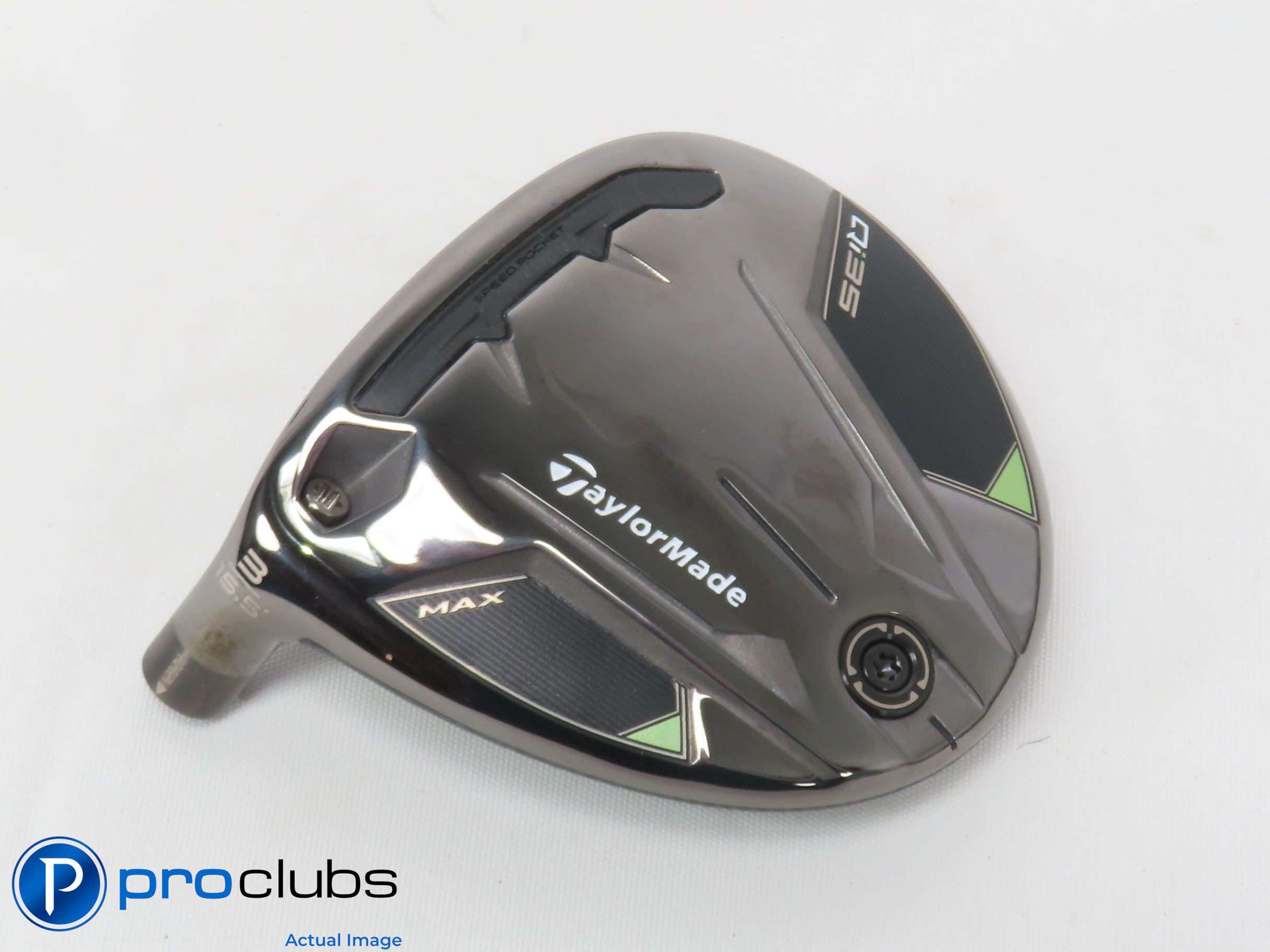 Mint! Left Handed TaylorMade Qi35 MAX 15.5* 3 Wood - Head Only - L/H - 473696