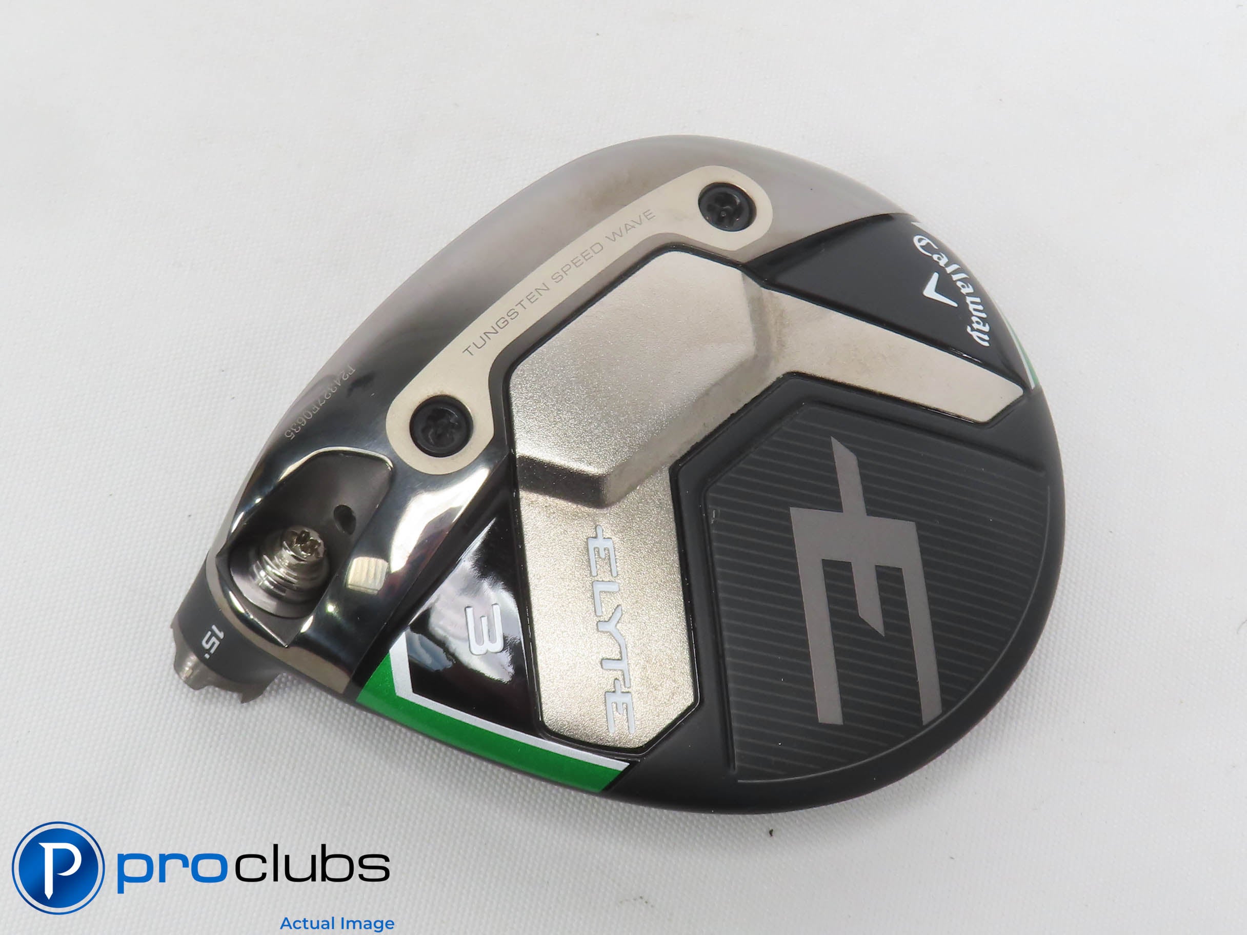 Mint! Left Handed Callaway ELYTE 15* 3 Wood - Head Only - L/H - 472636