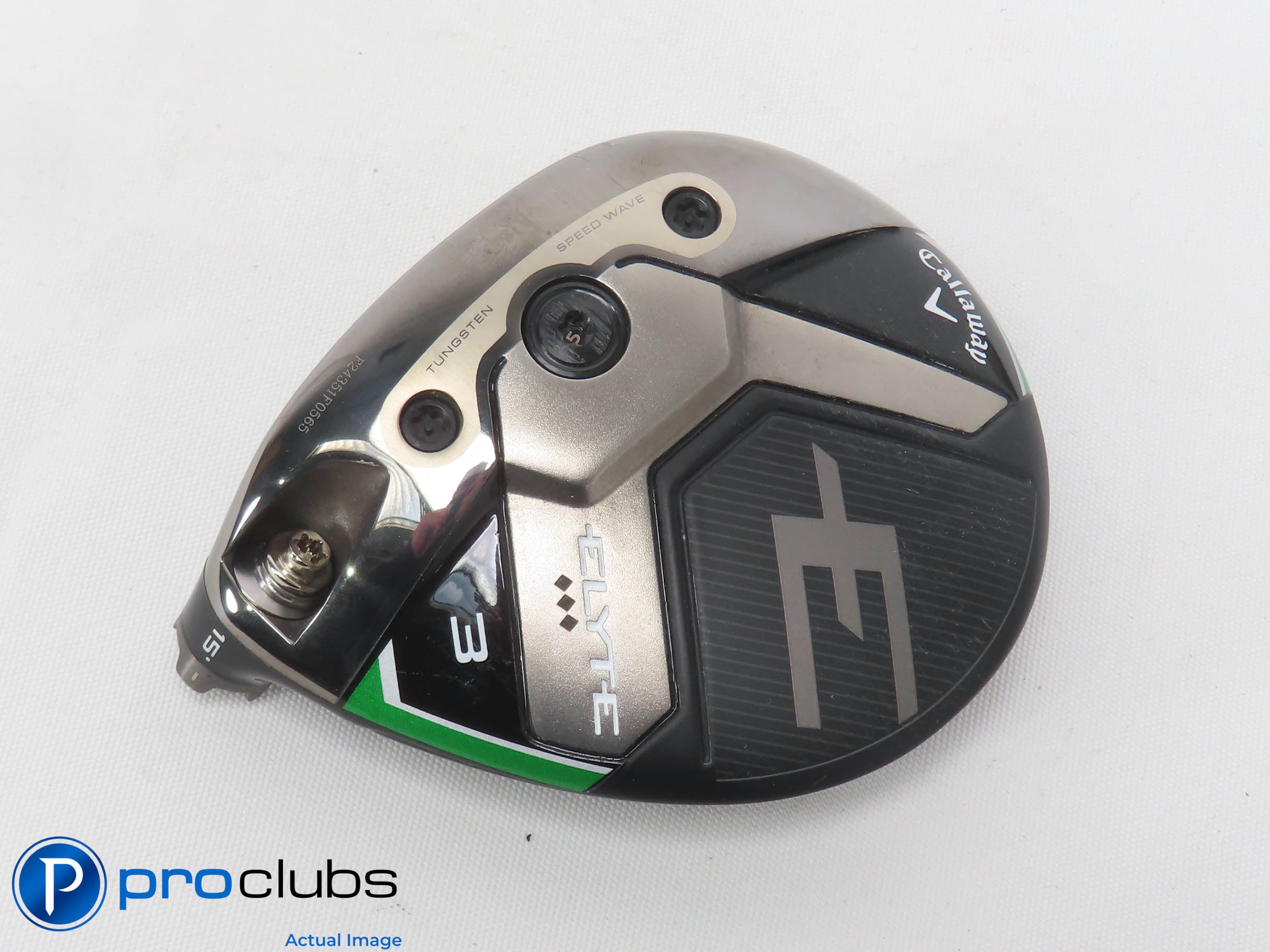 Mint! Left Handed Callaway ELYTE Triple Diamond 15* 3 Wood - Head Only - 472634