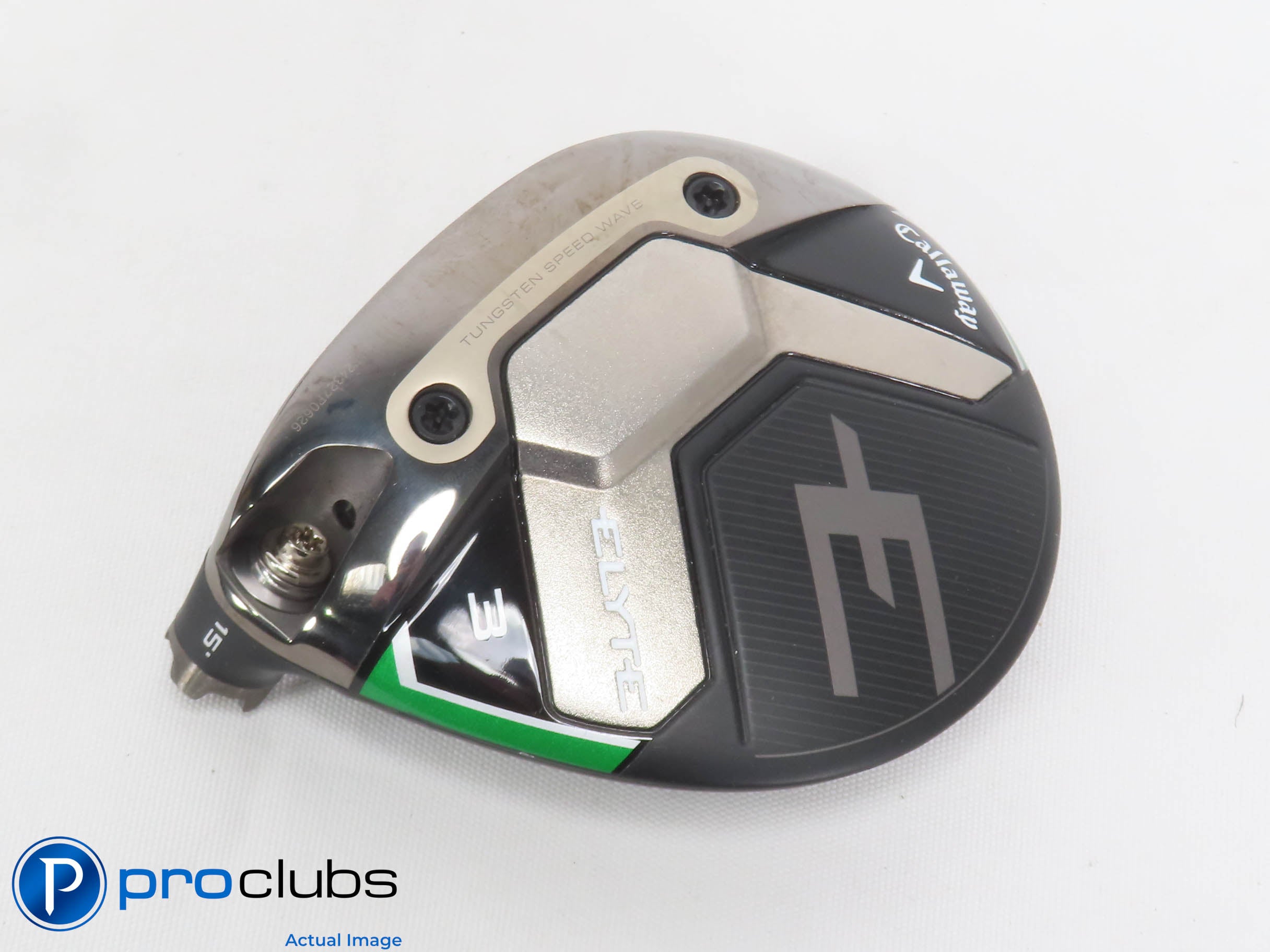 Excellent! Left Handed Callaway ELYTE 15* 3 Wood - Head Only - L/H - 472647