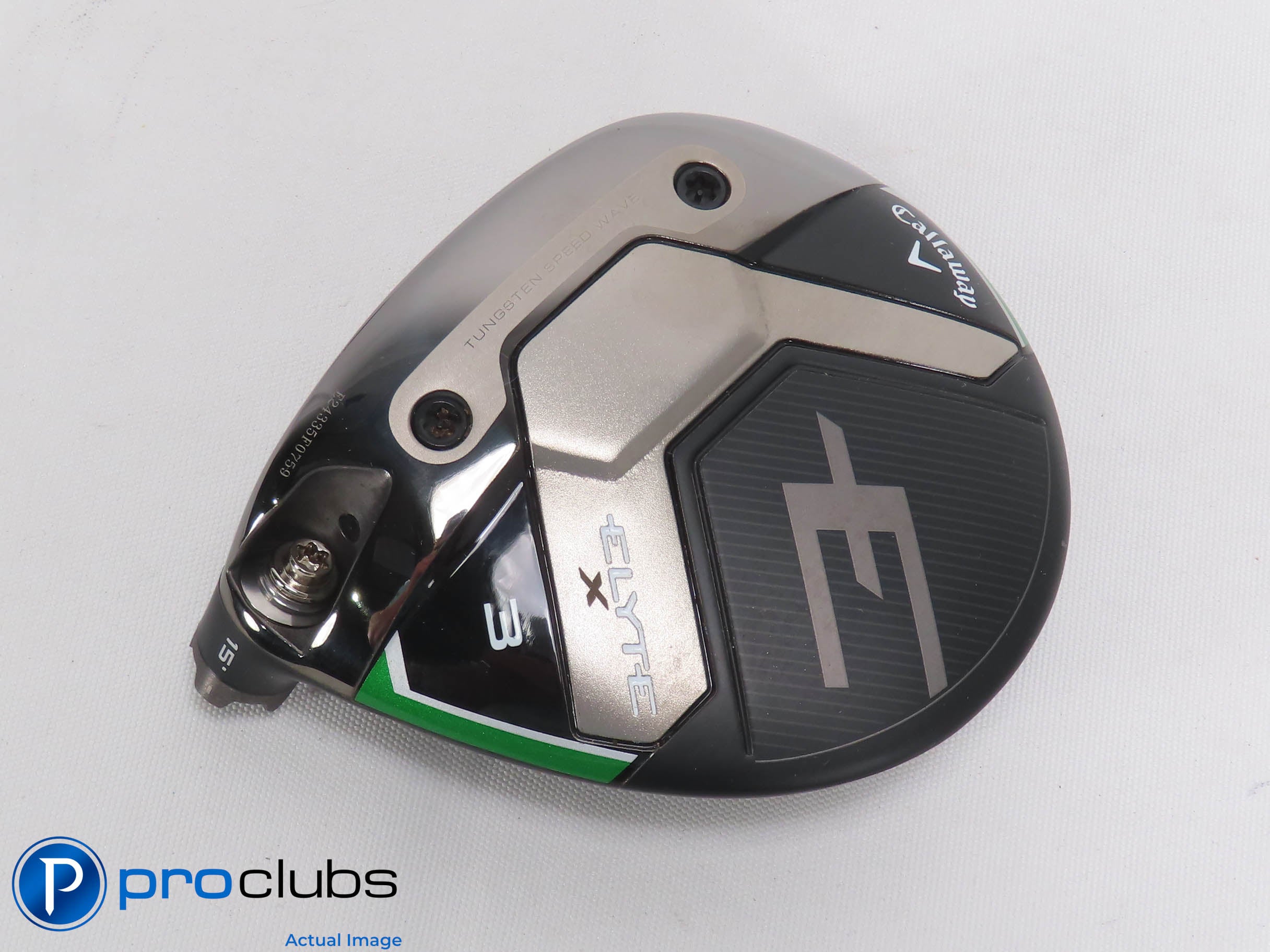 Excellent! Left Handed Callaway ELYTE X 15* 3 Wood - Head Only - L/H - 473946