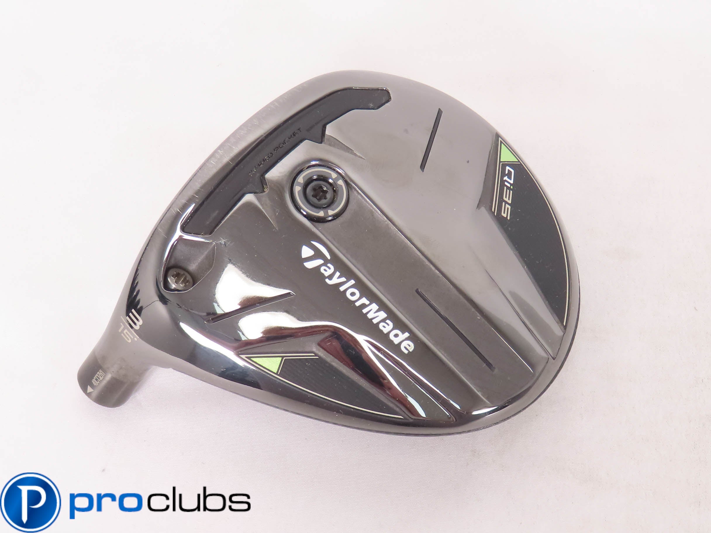 Nice! Left Handed TaylorMade Qi35 15* 3 Wood - Head Only - 473688