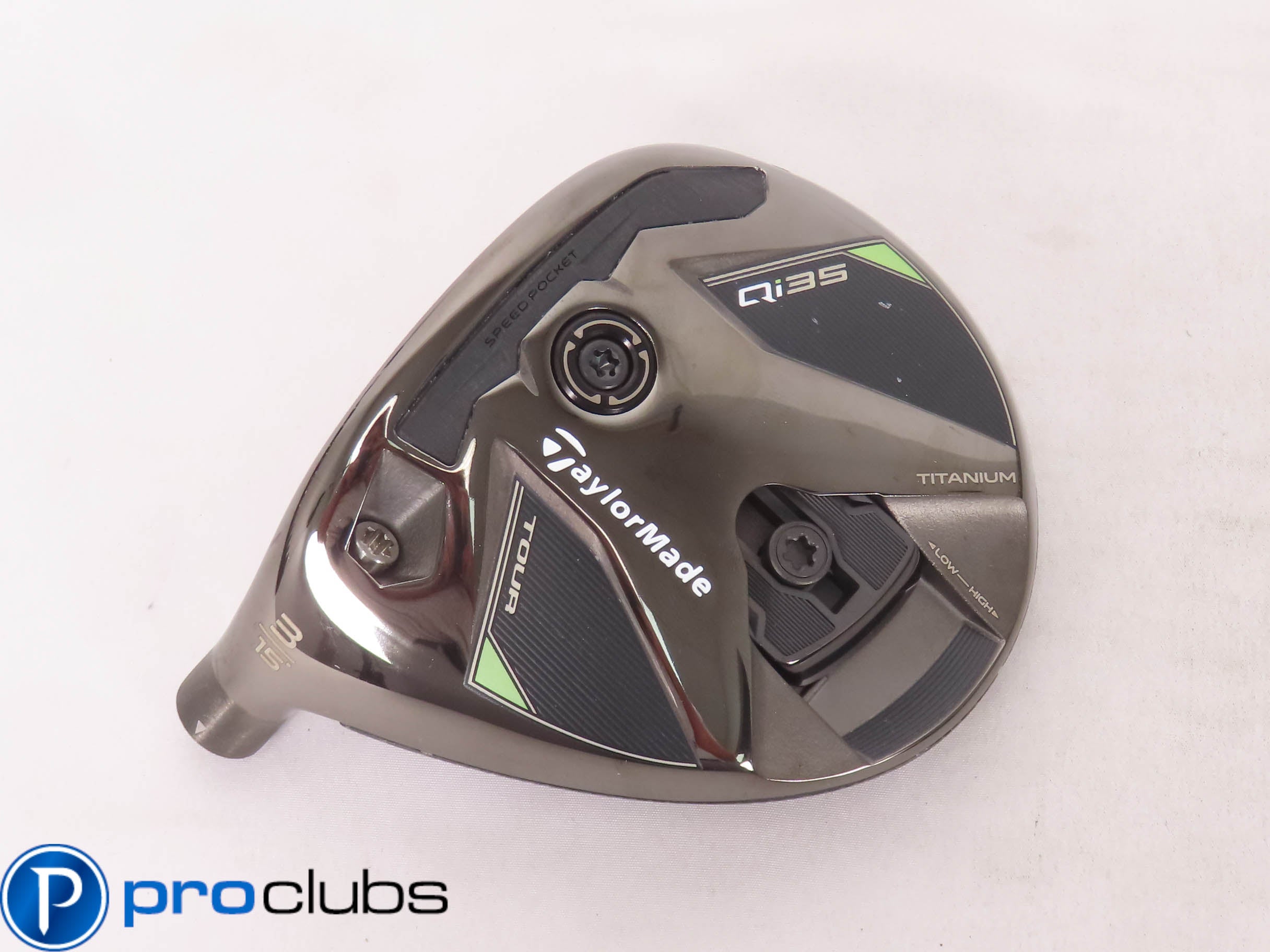 Excellent! Left Handed TaylorMade Qi35 Tour 15* 3 Wood - Head Only - 474024