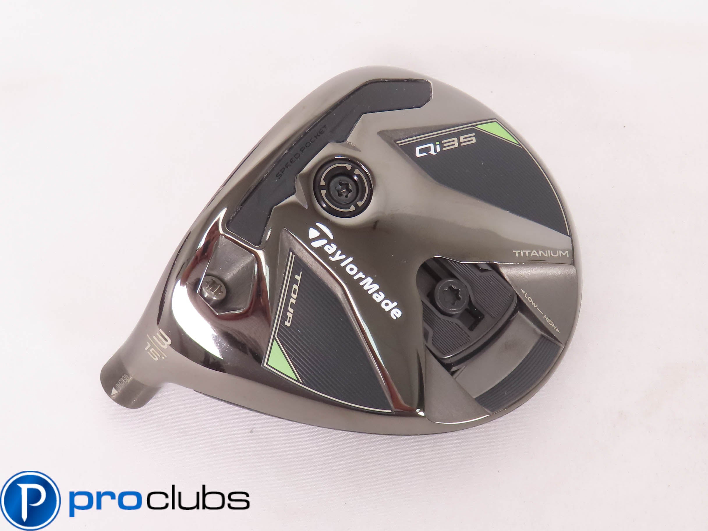 Excellent! Left Handed TaylorMade Qi35 Tour 15* 3 Wood - Head Only - 474026