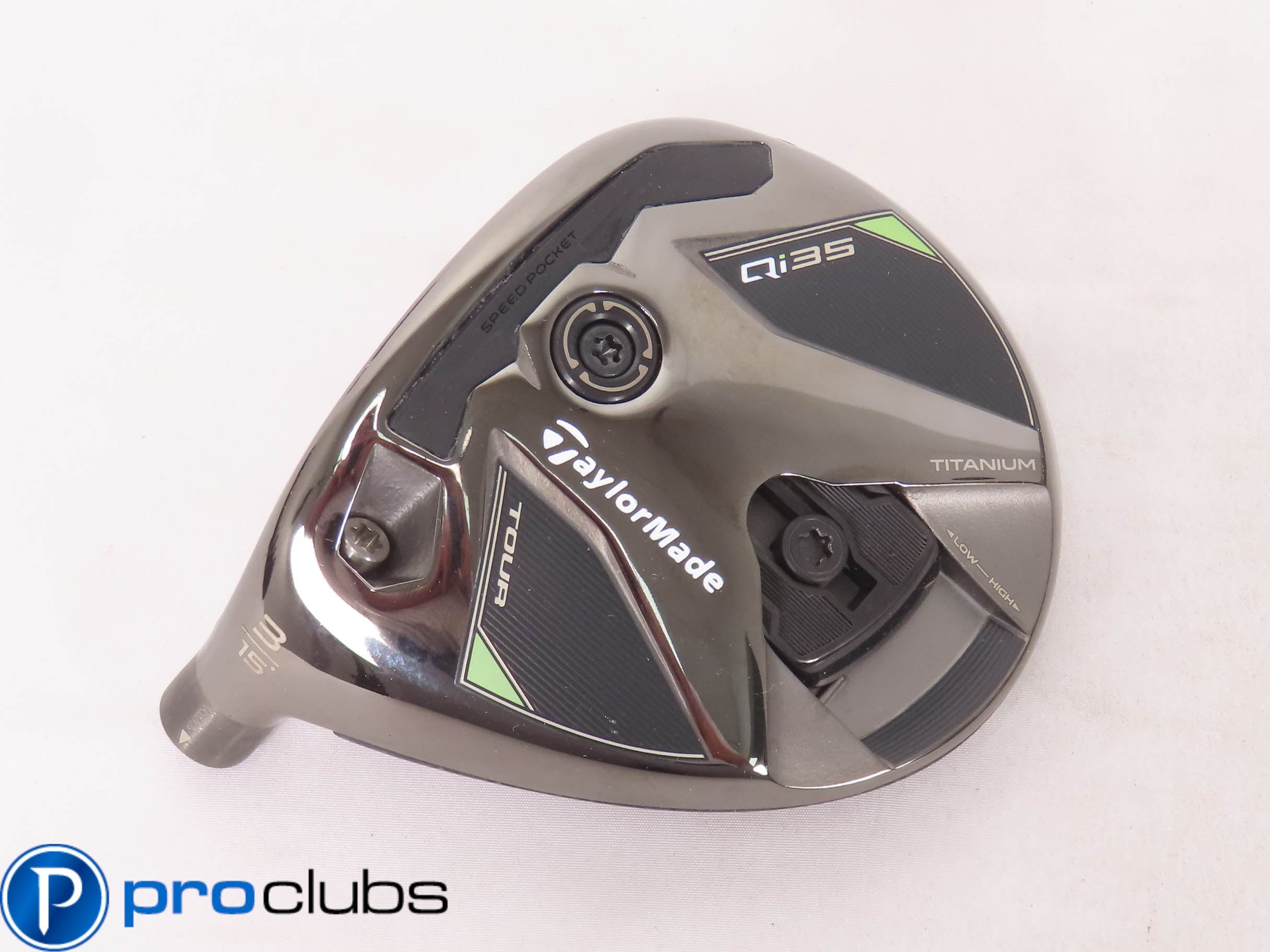 Mint! Left Handed TaylorMade Qi35 Tour 15* 3 Wood - Head Only - 472756