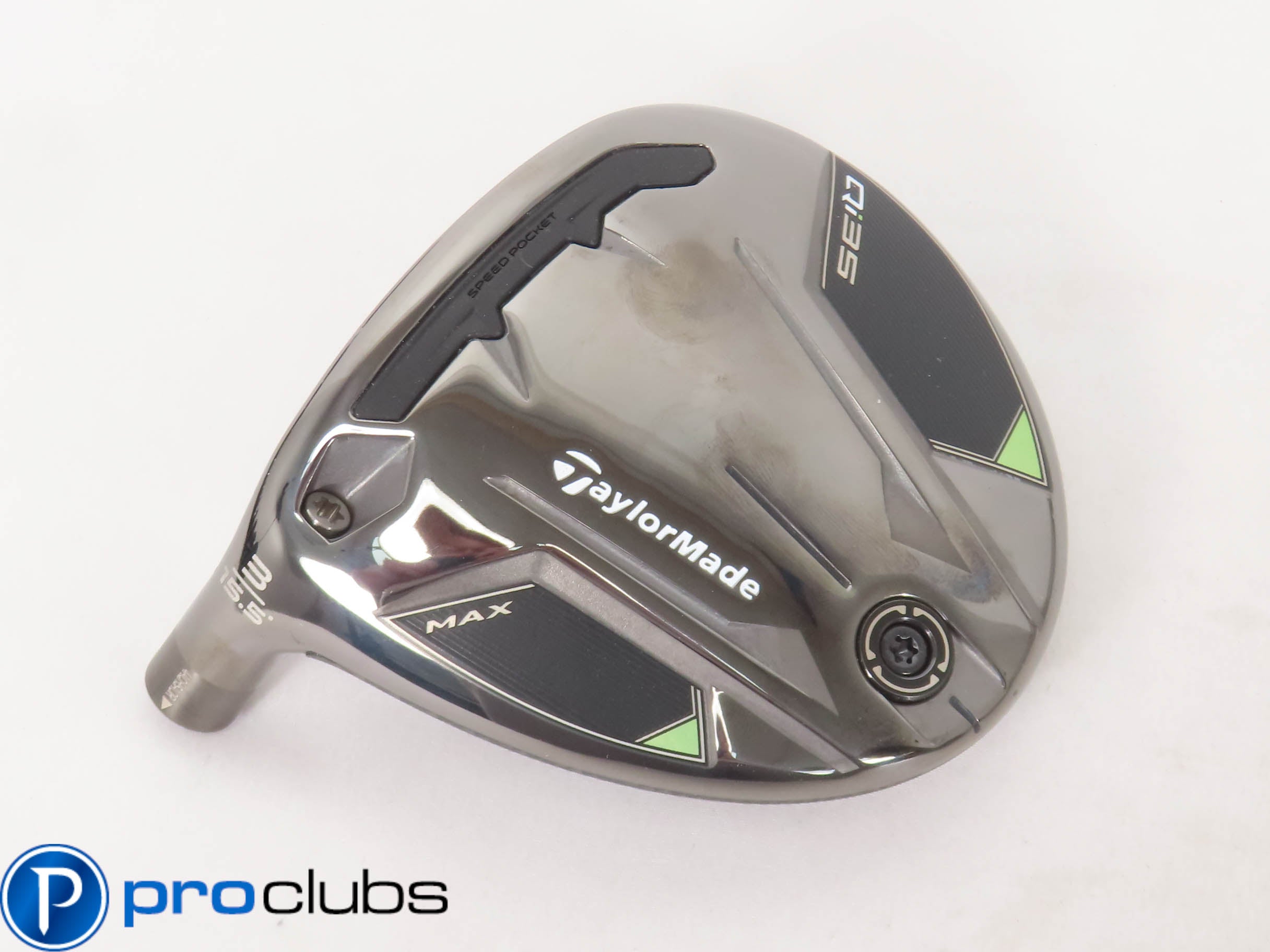 Mint! Left Handed TaylorMade Qi35 MAX 15.5* 3 Wood - Head Only - 473682