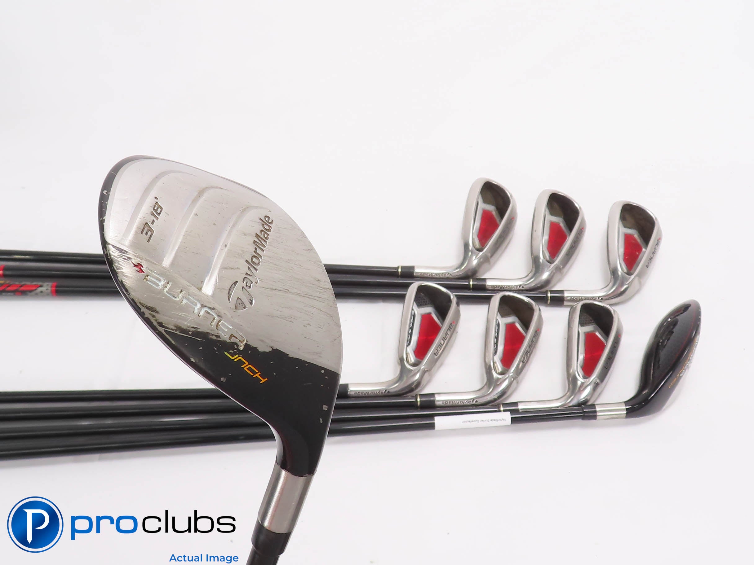 TaylorMade Burner Super Launch 3H,4H,5-PW IRON SET Regular Flex Graph +1" 469805