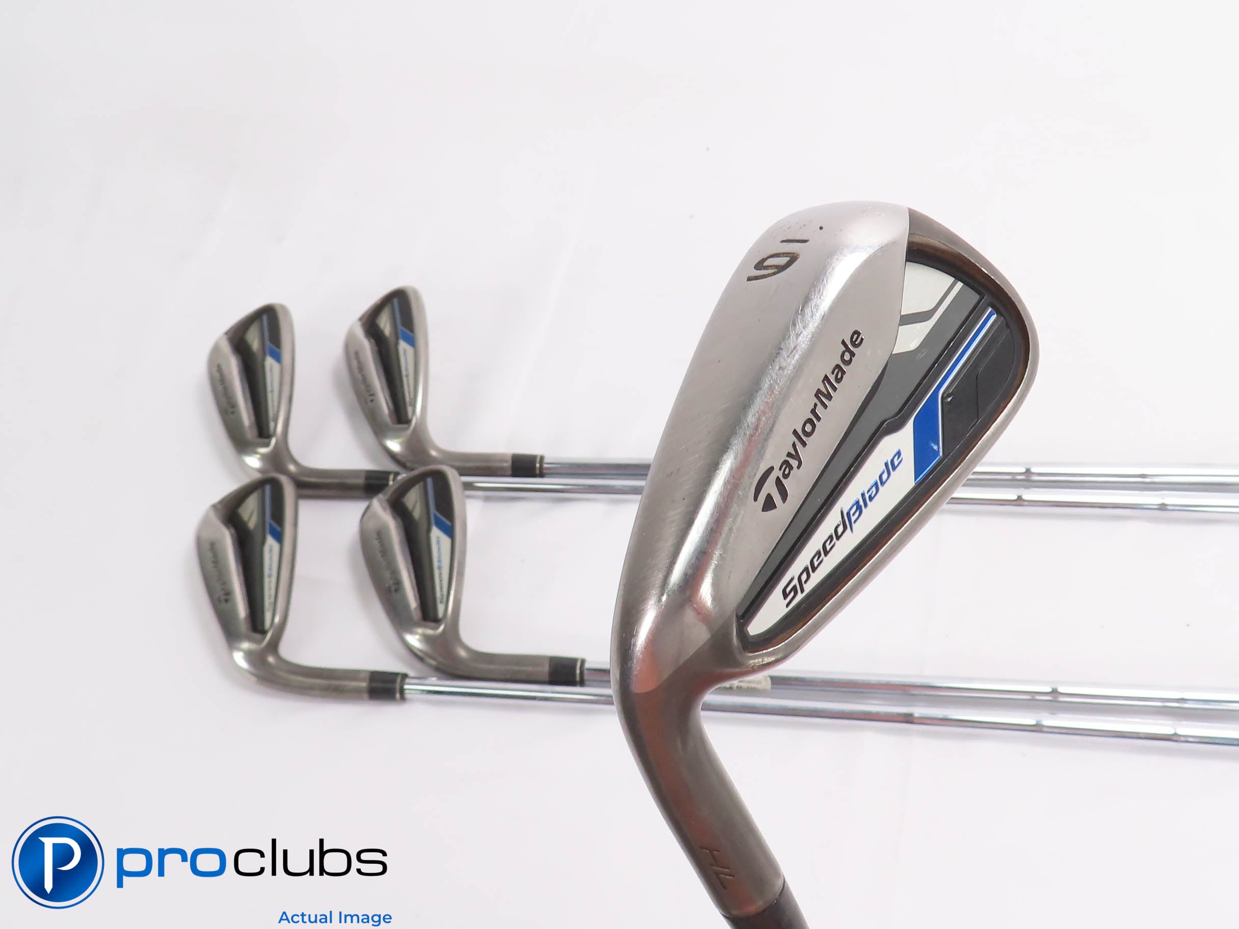 Left Handed TaylorMade SpeedBlade 6-PW IRON SET -TM UNI Flex Steel 470033