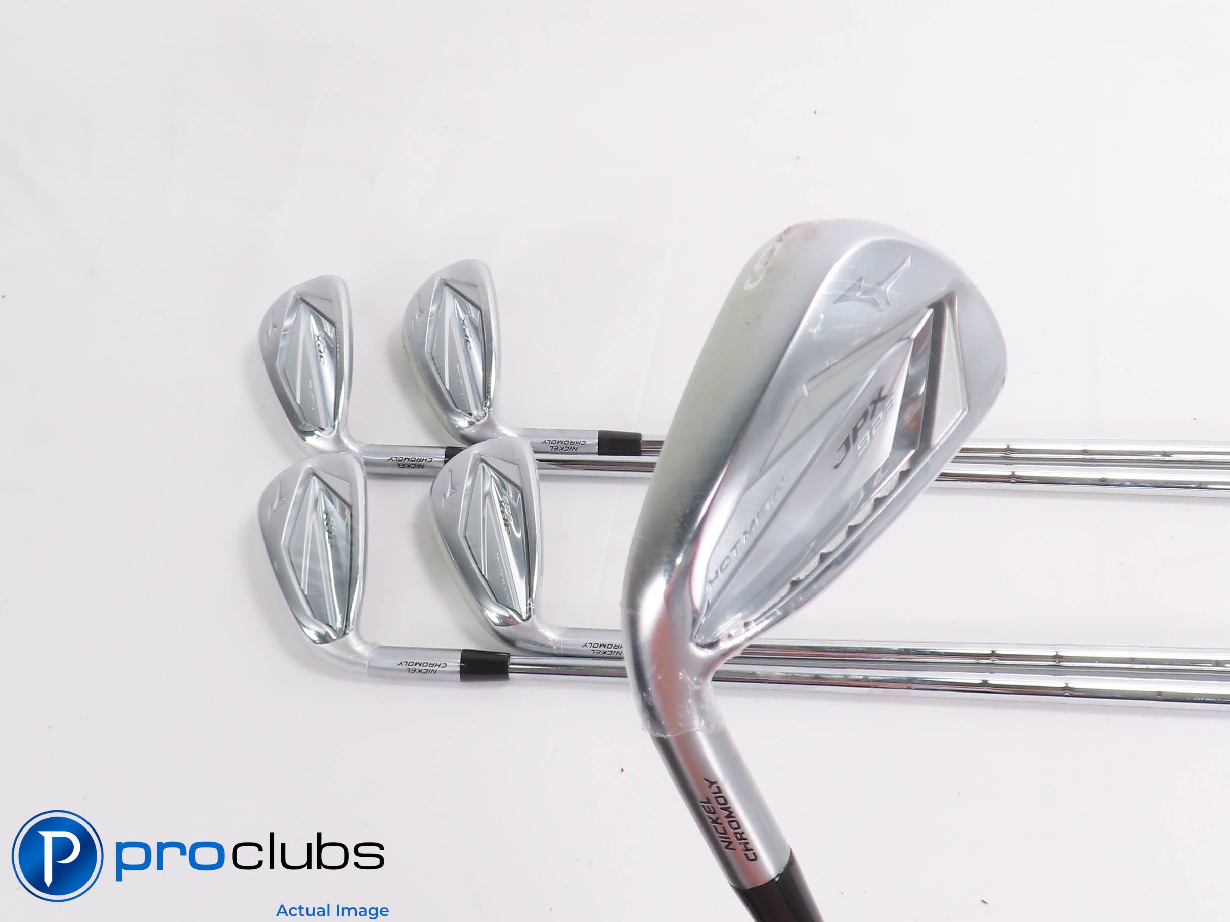 NEW Left Handed Mizuno JPX923 Hot Metal 6-PW IRON SET - Stiff Flex +1/2" 470044