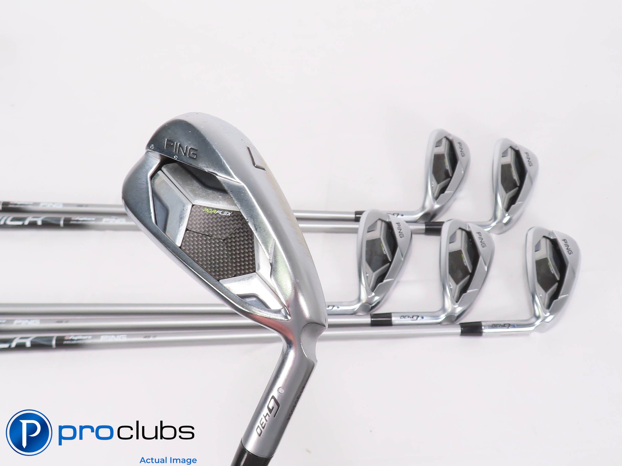 Ping G430 7-PW,45*,50* IRON SET White Dot Alta Quick 45 Senior Flex +3/4" 469724