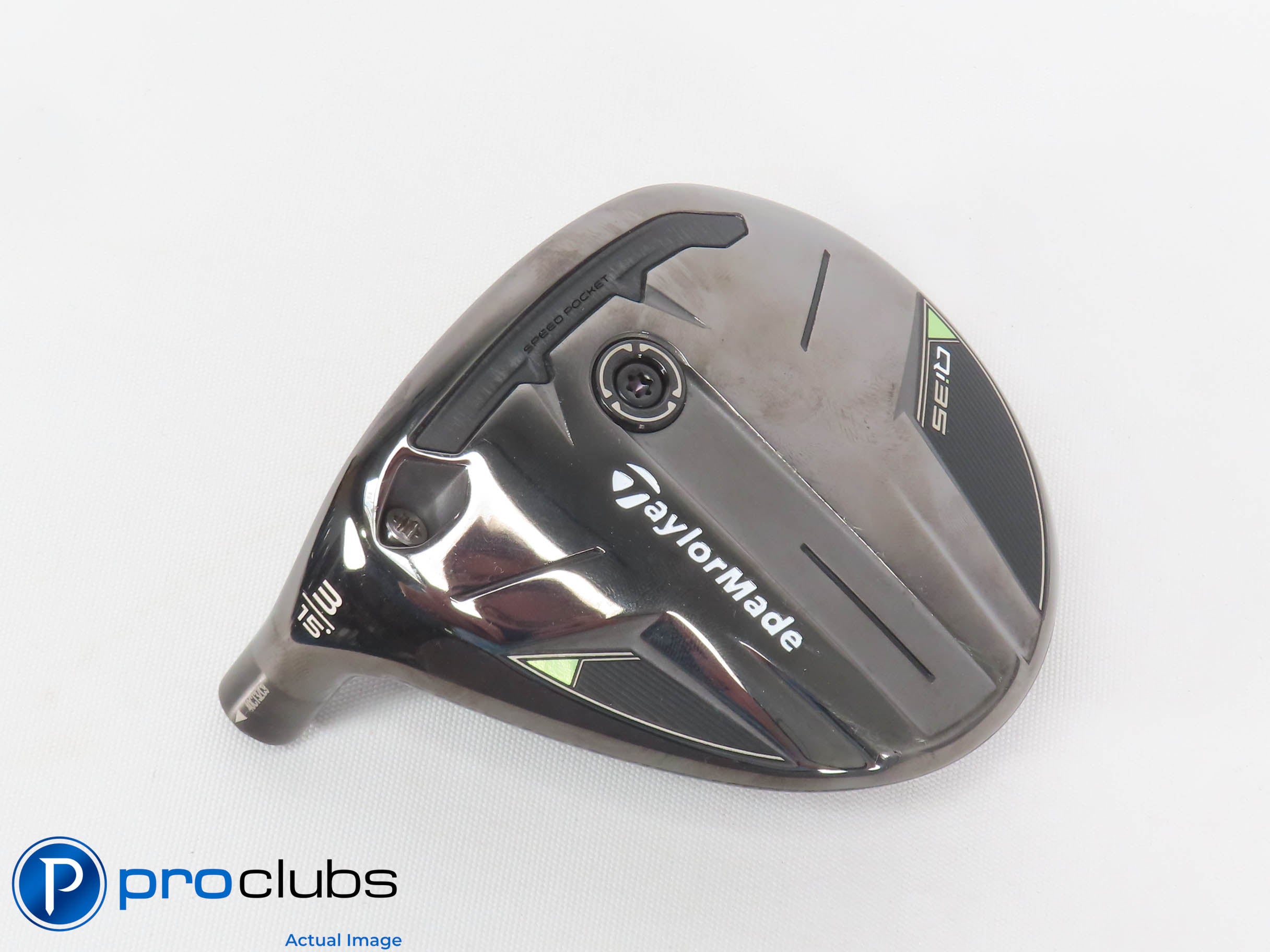 Nice Left Handed TaylorMade Qi35 15* 3 Wood HEAD ONLY 470067