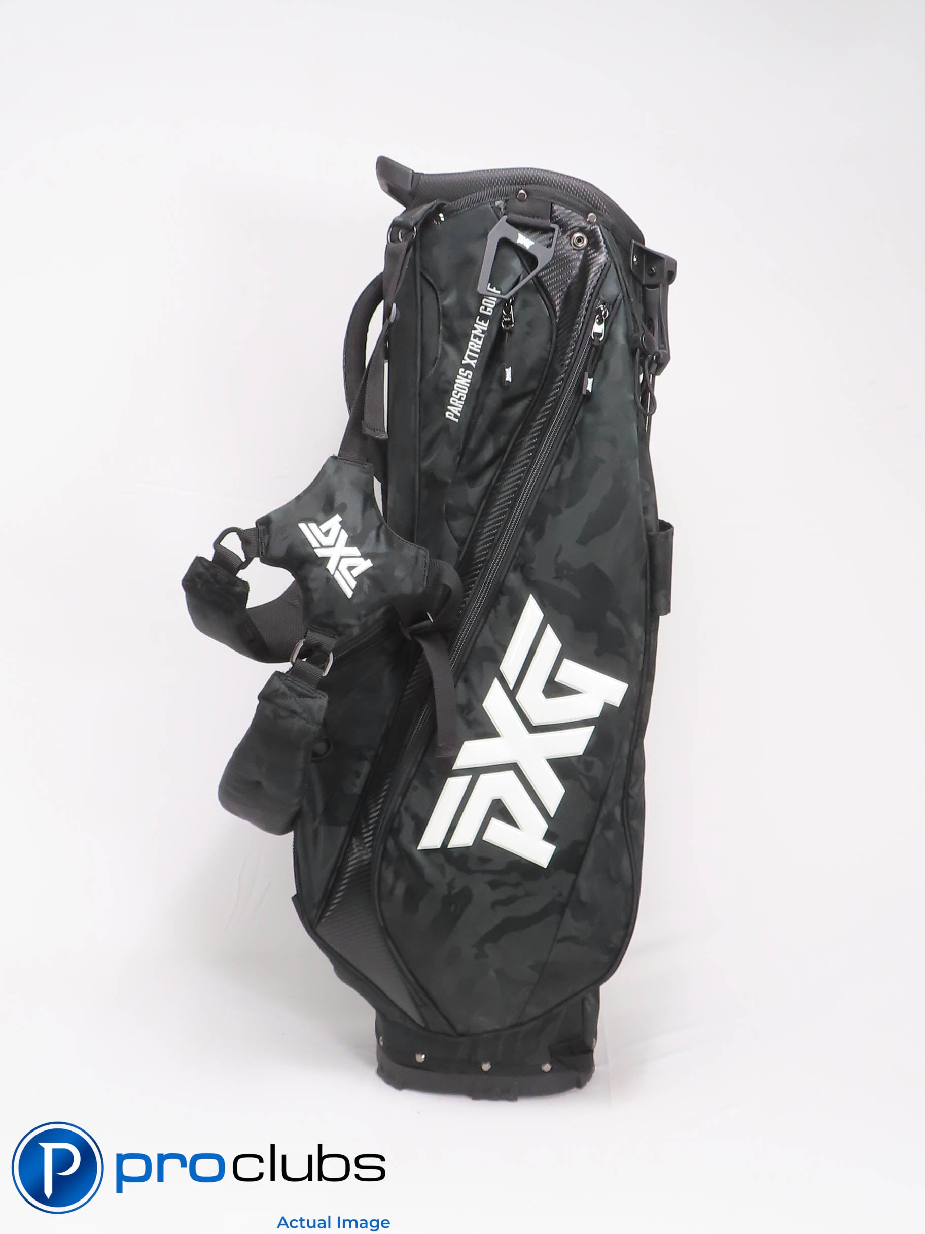 PXG Carry / Stand Golf Bag w/Double Straps w/ Rainhood - Black Camo #470171