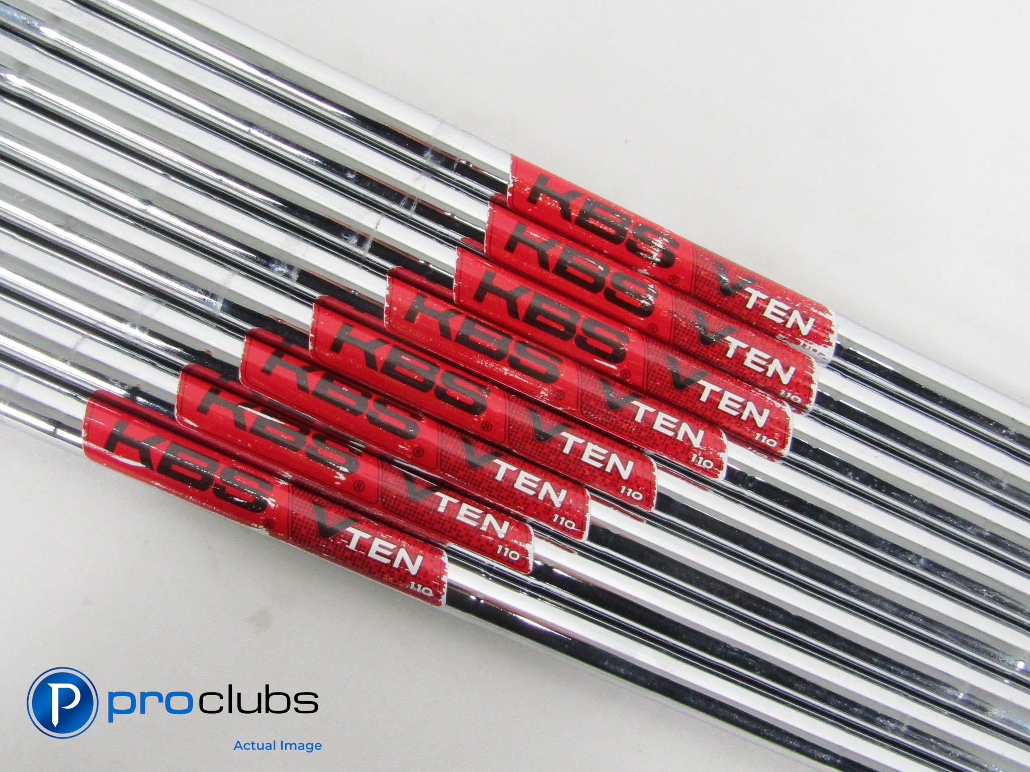 Tour Issue KBS TOUR V TEN V10 Regular Flex Iron Shafts (4-PW, W) .355" 470478