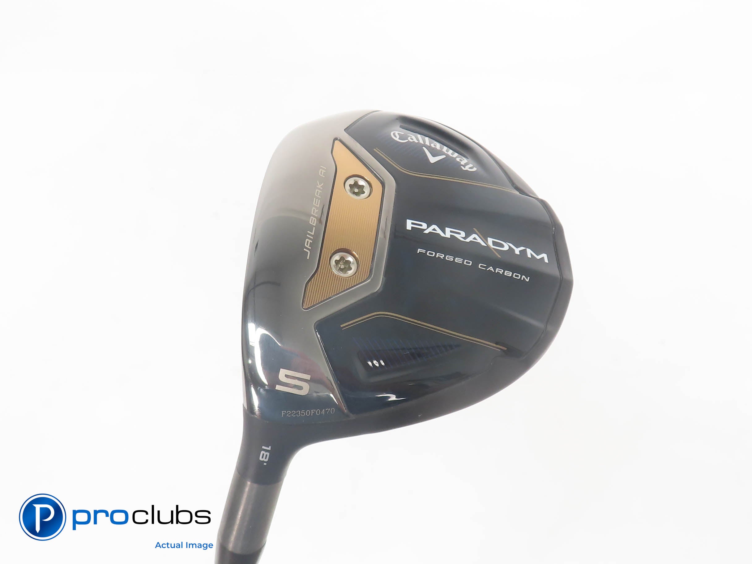 Left Handed Callaway Paradym 18* 5 Wood - Mitsubishi C6 Blue 50g Regular 384316