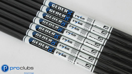 7- NEW AEROTECH GENER8 60 F4 STIFF FLEX GRAPHITE IRON SHAFTS .370 TIP #349525