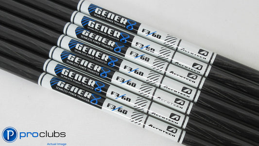 7- NEW AEROTECH GENER8 60 F3 REGULAR FLEX GRAPHITE IRON SHAFTS .370 TIP #349524